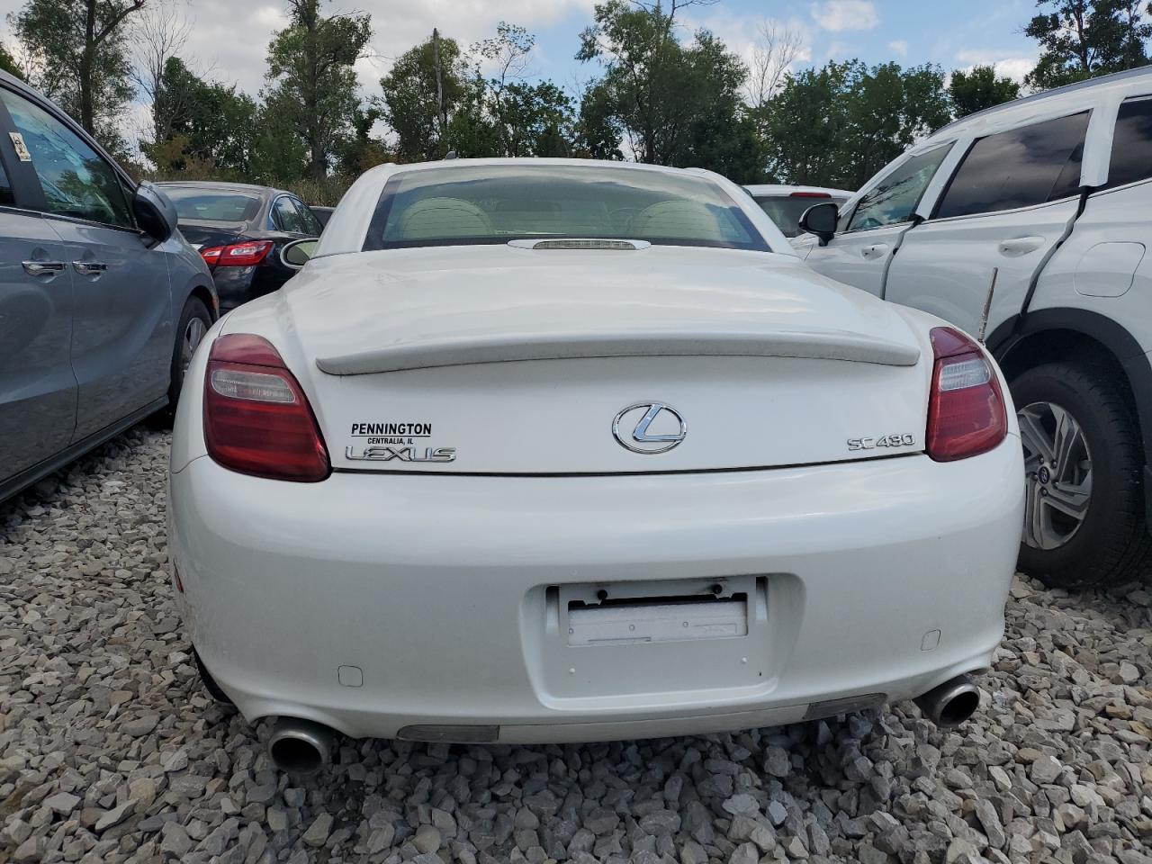 2008 Lexus Sc 430 White vin: JTHFN45Y489017360