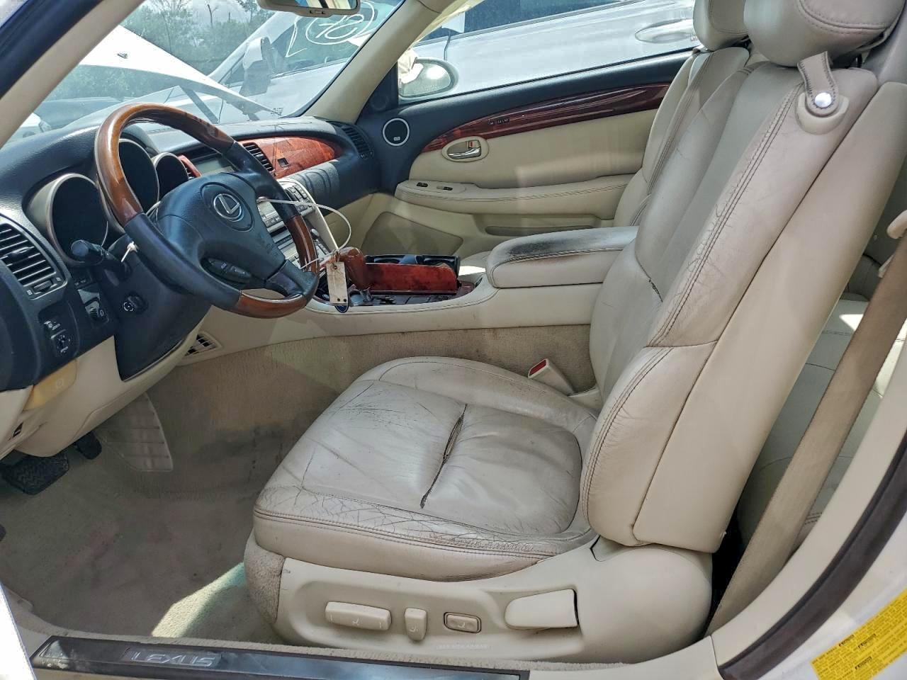 2008 Lexus Sc 430 White vin: JTHFN45Y489017360
