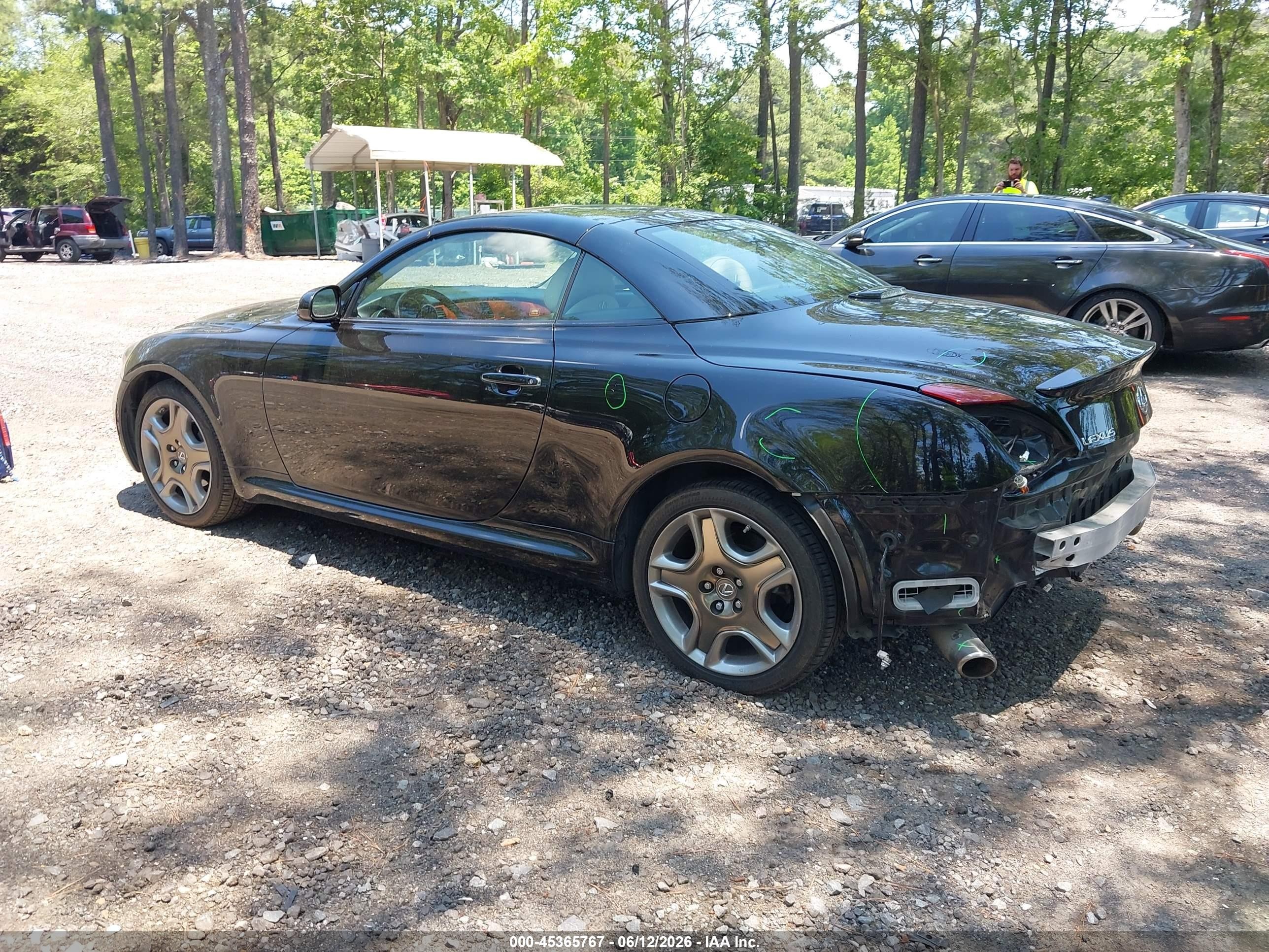 2007 Lexus Sc 430   Black vin: JTHFN45Y579015132