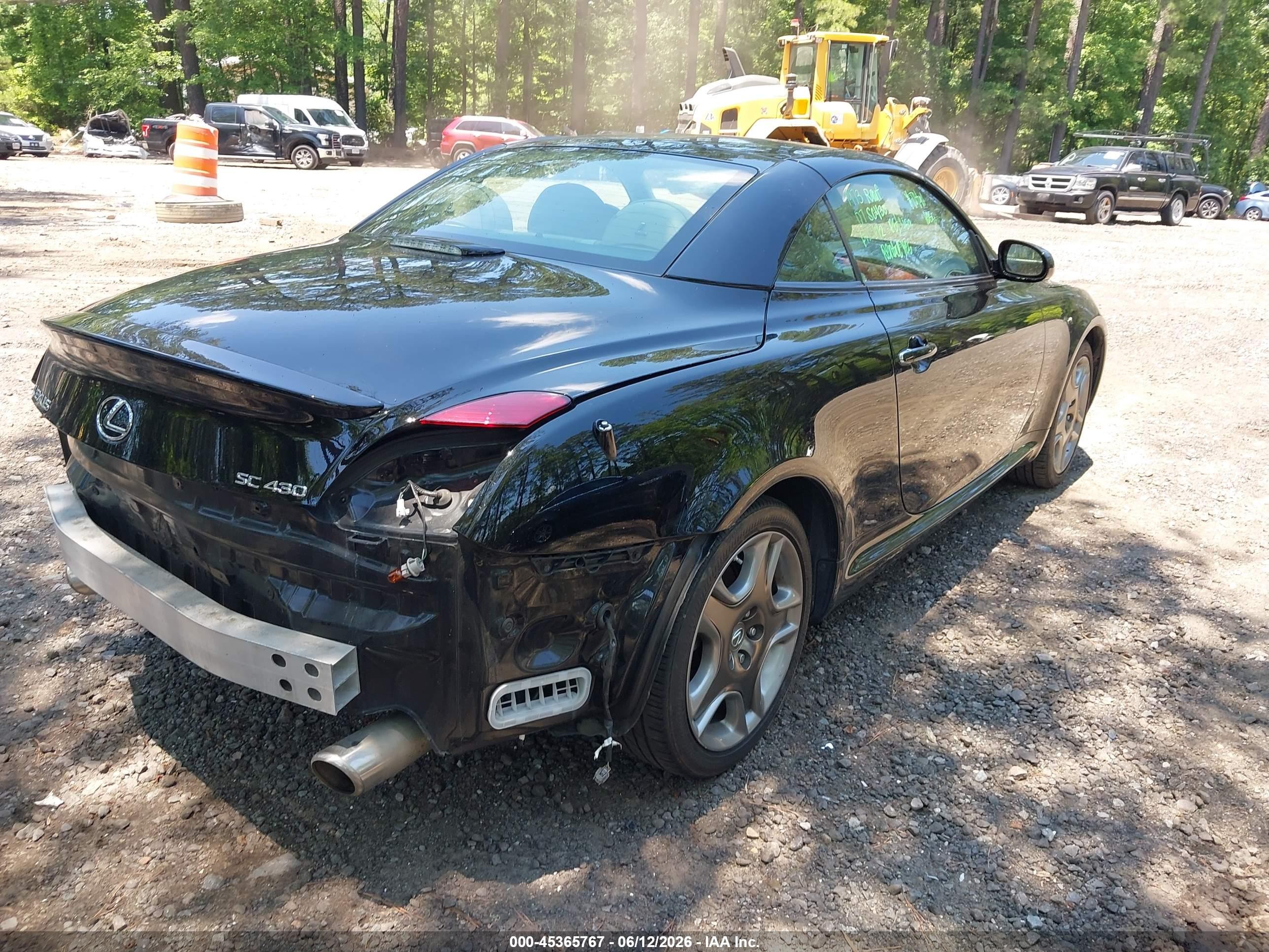 2007 Lexus Sc 430   Black vin: JTHFN45Y579015132