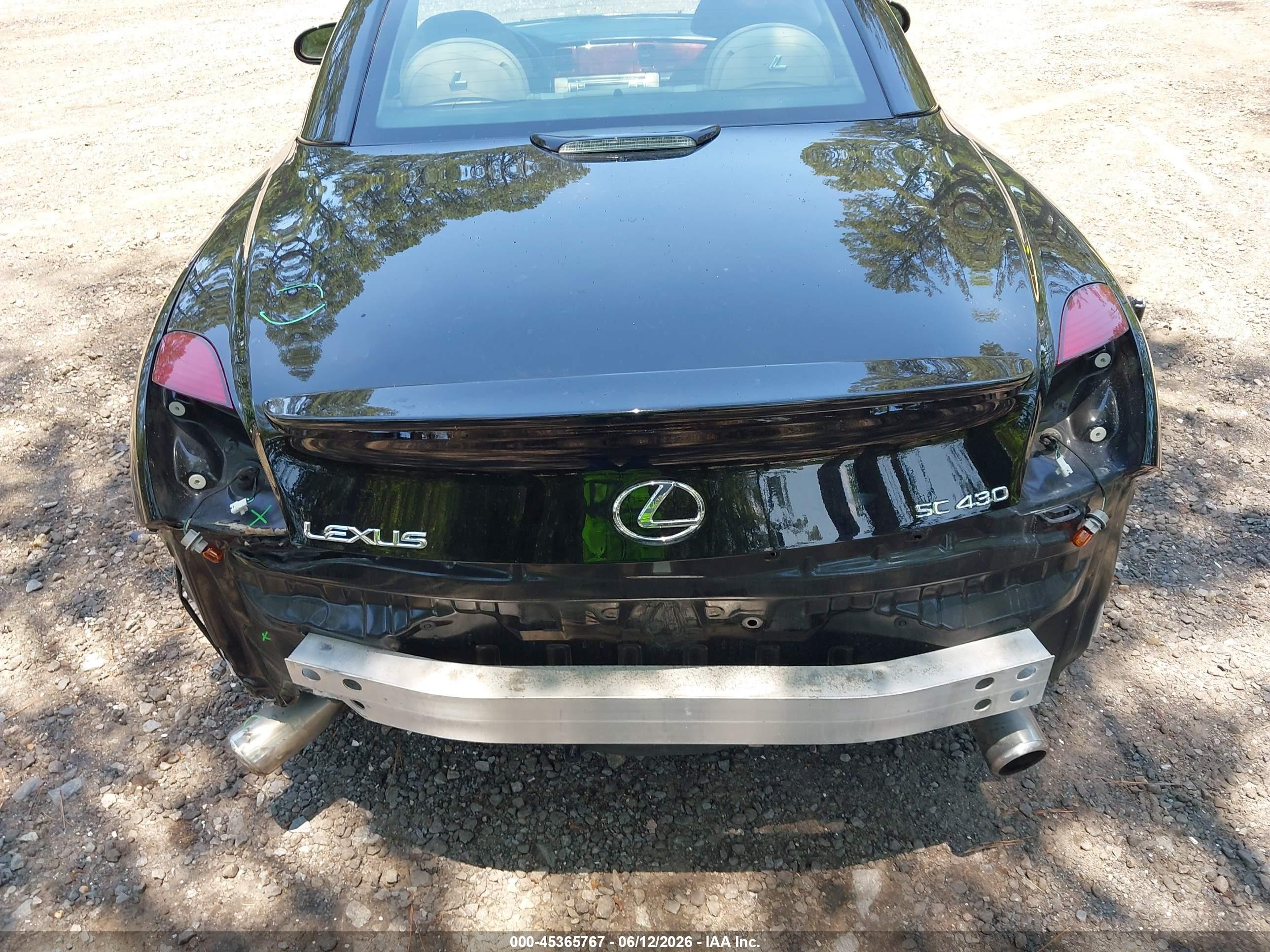 2007 Lexus Sc 430   Black vin: JTHFN45Y579015132