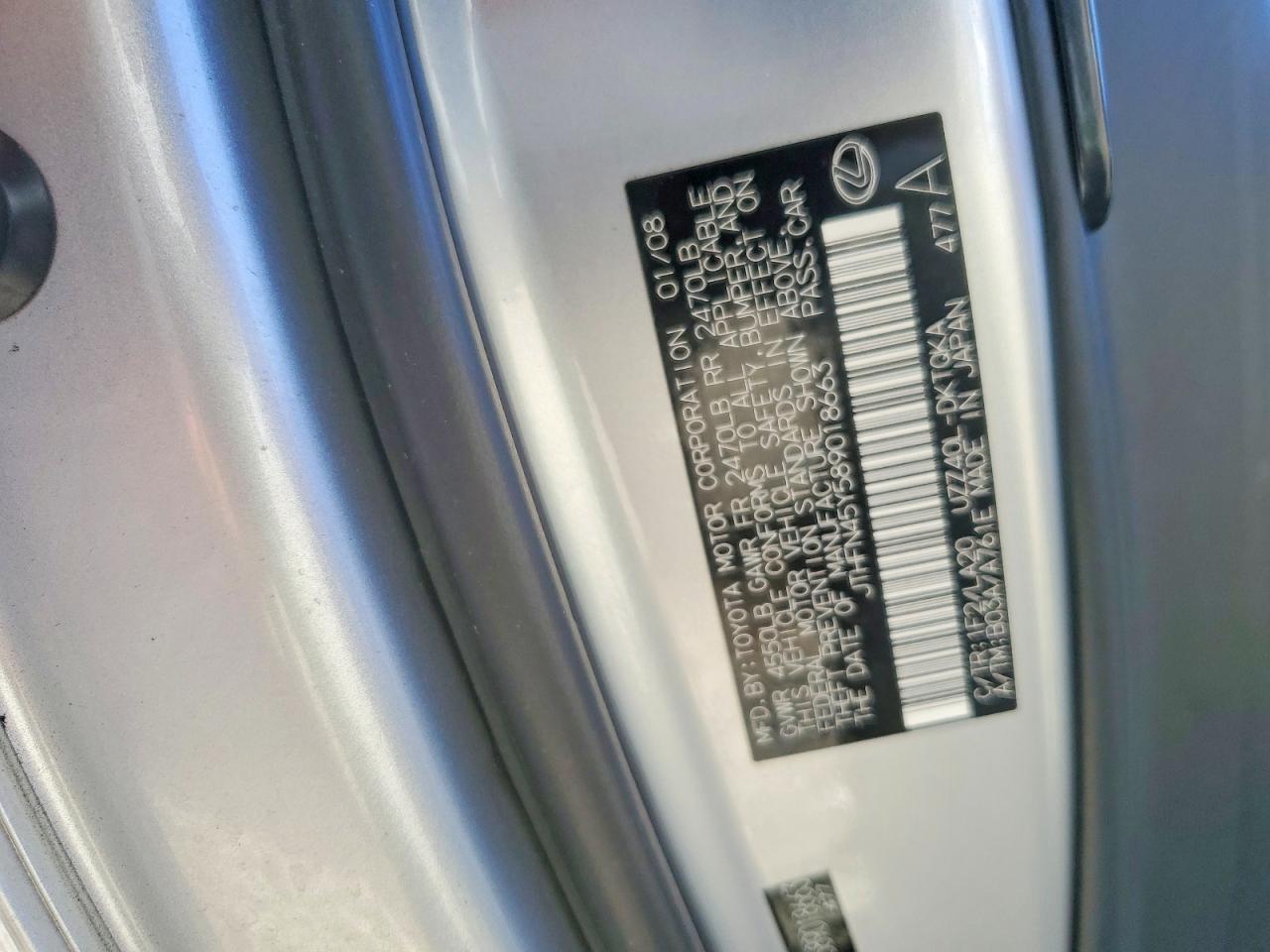 2008 Lexus Sc 430 Base Серебряный vin: JTHFN45Y589018663