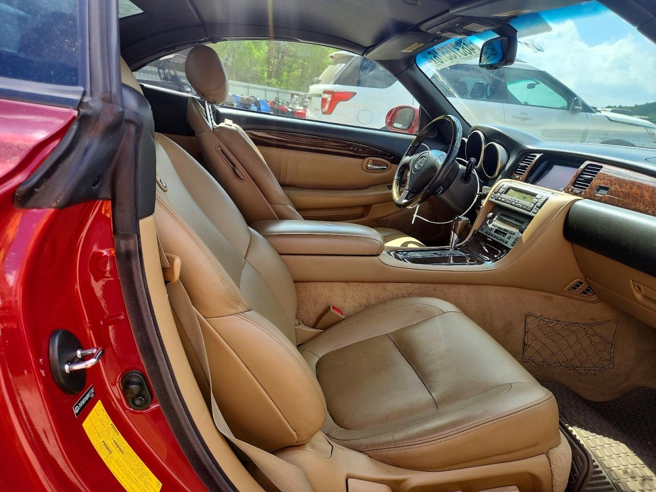2008 Lexus Sc 430 Base Красный vin: JTHFN45Y689017747