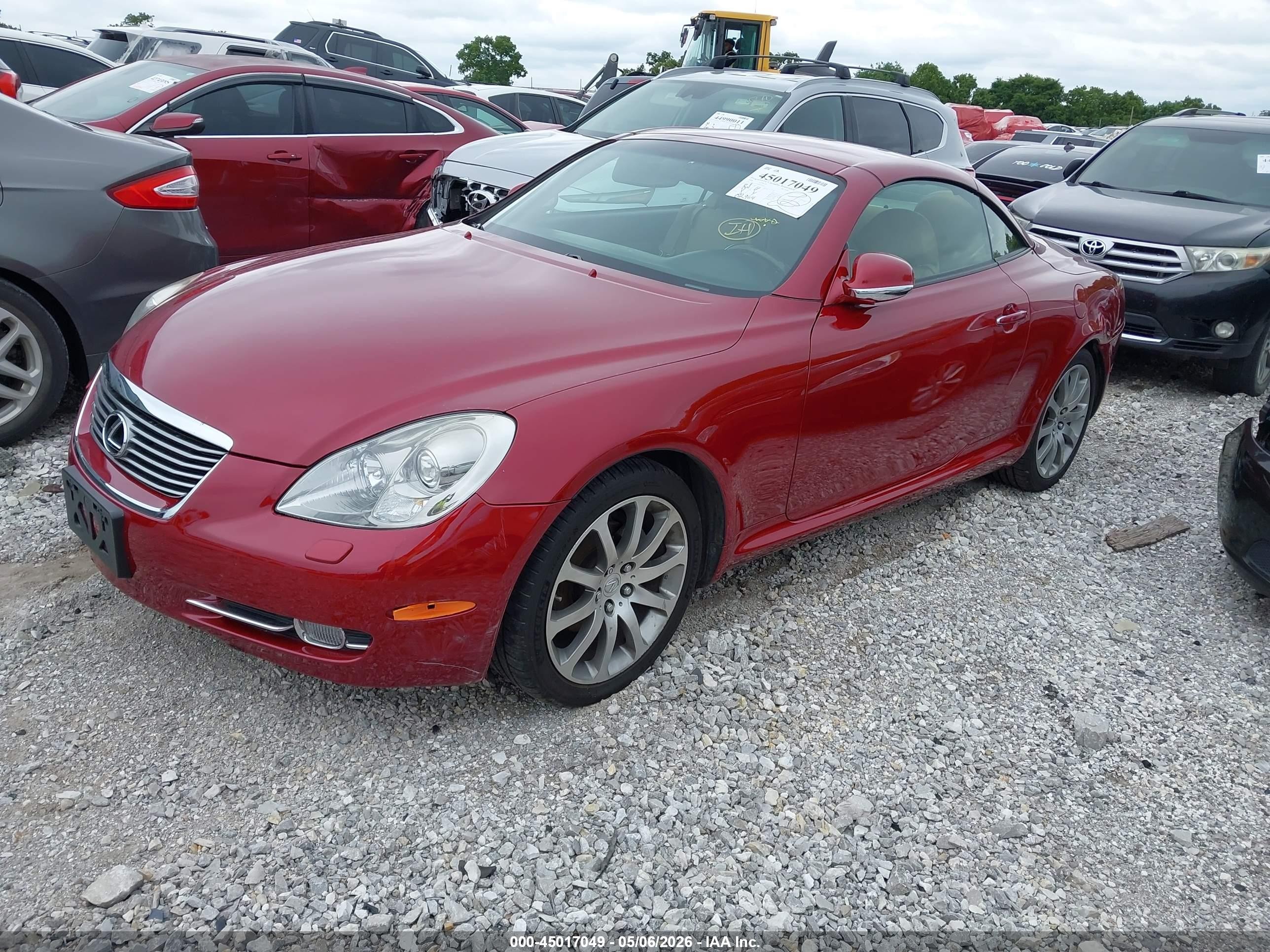 2008 Lexus Sc 430   Red vin: JTHFN45Y689019935