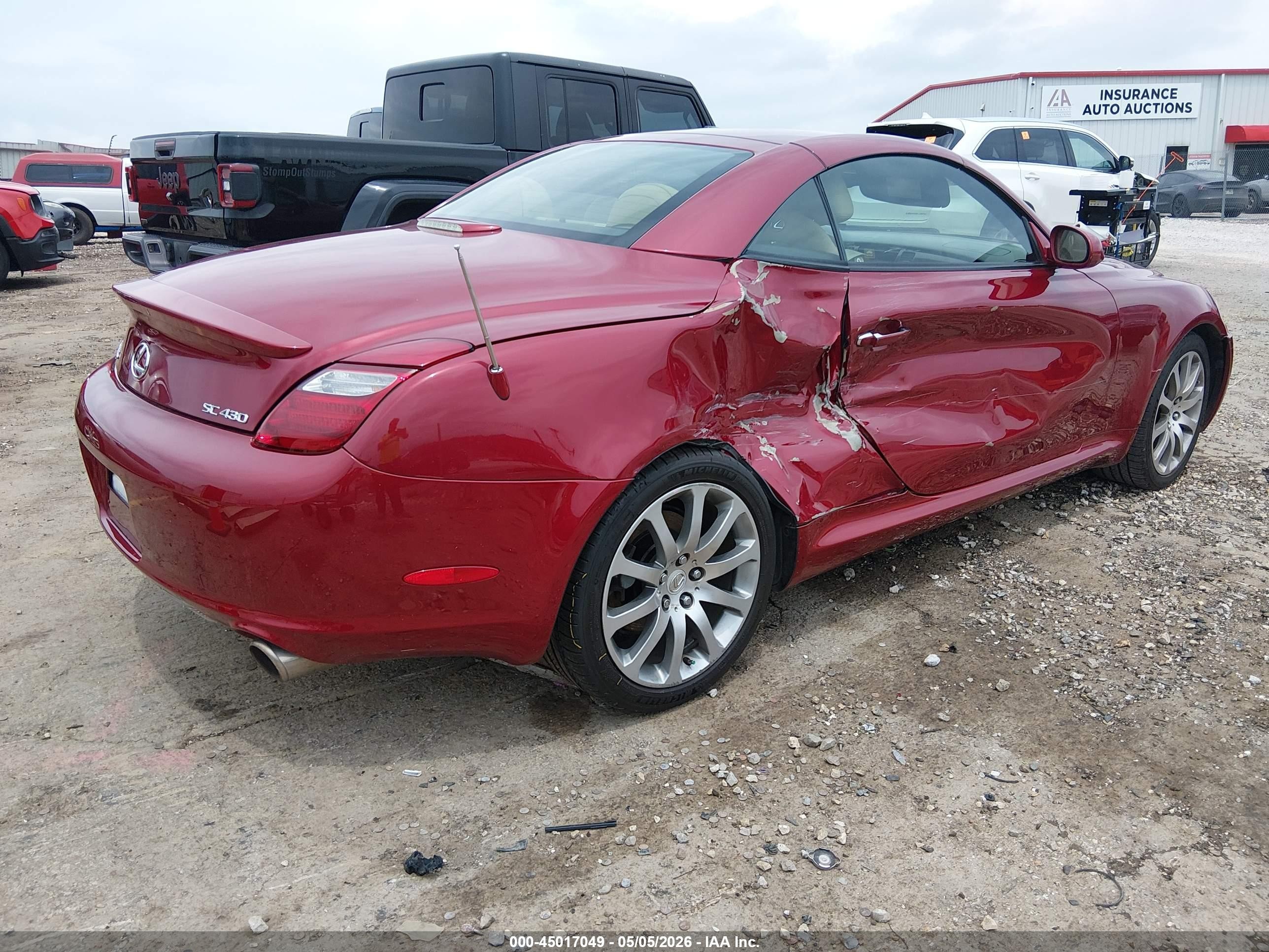 2008 Lexus Sc 430   Red vin: JTHFN45Y689019935