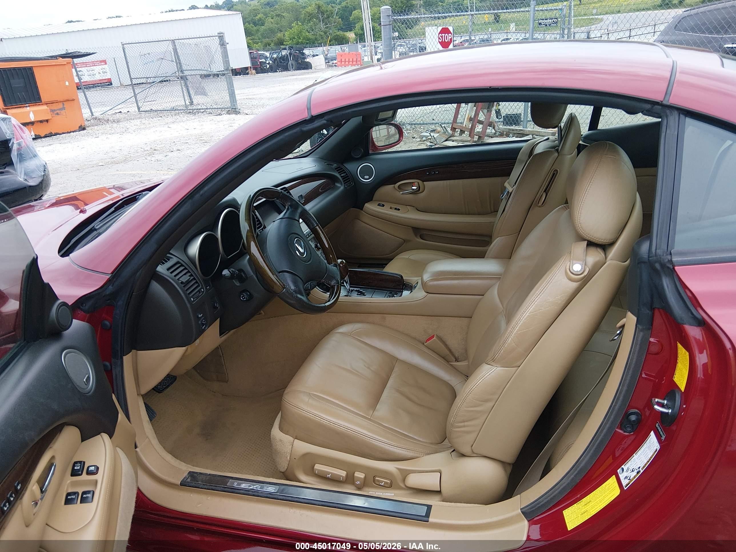 2008 Lexus Sc 430   Red vin: JTHFN45Y689019935