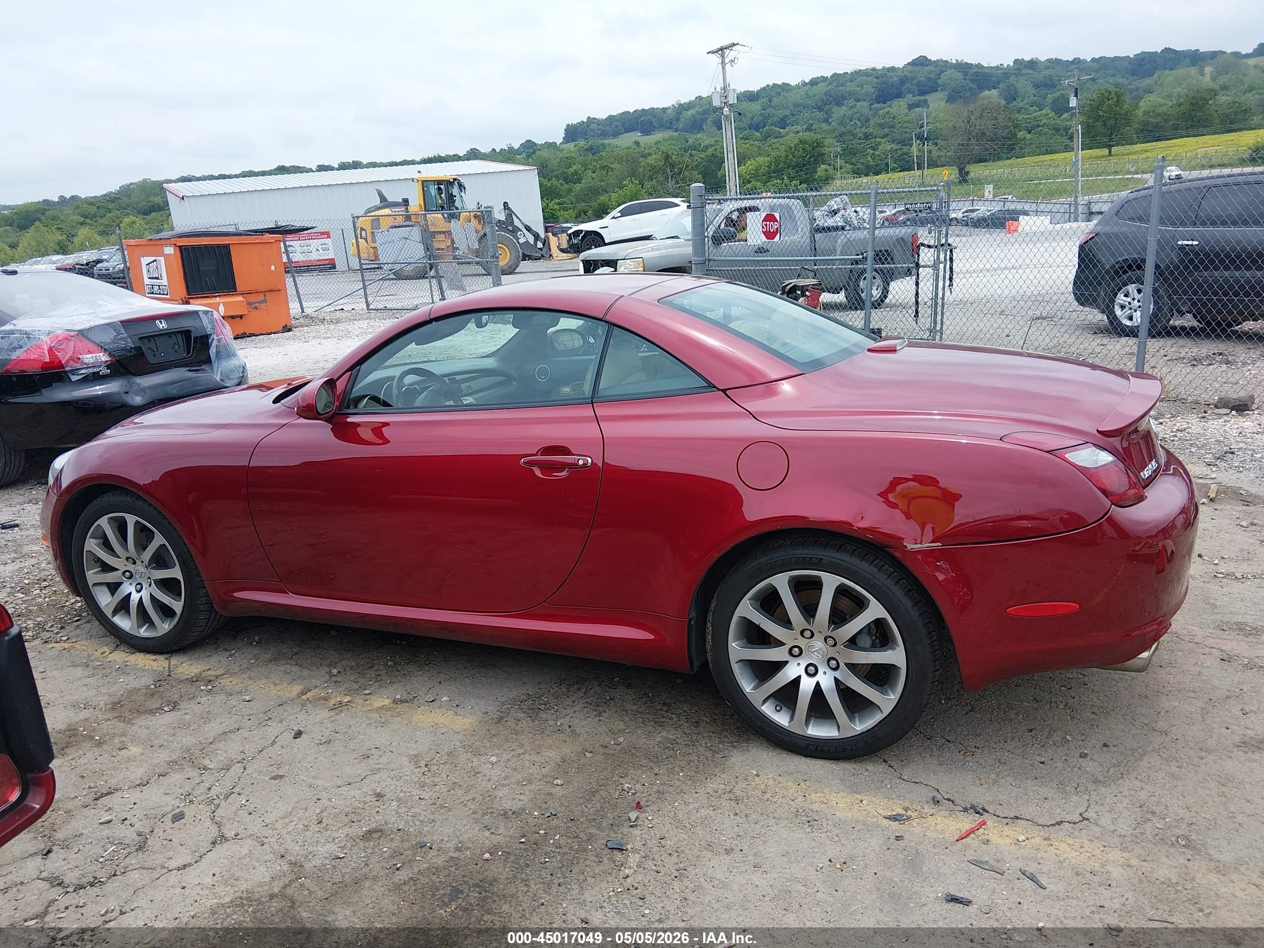 2008 Lexus Sc 430   Red vin: JTHFN45Y689019935
