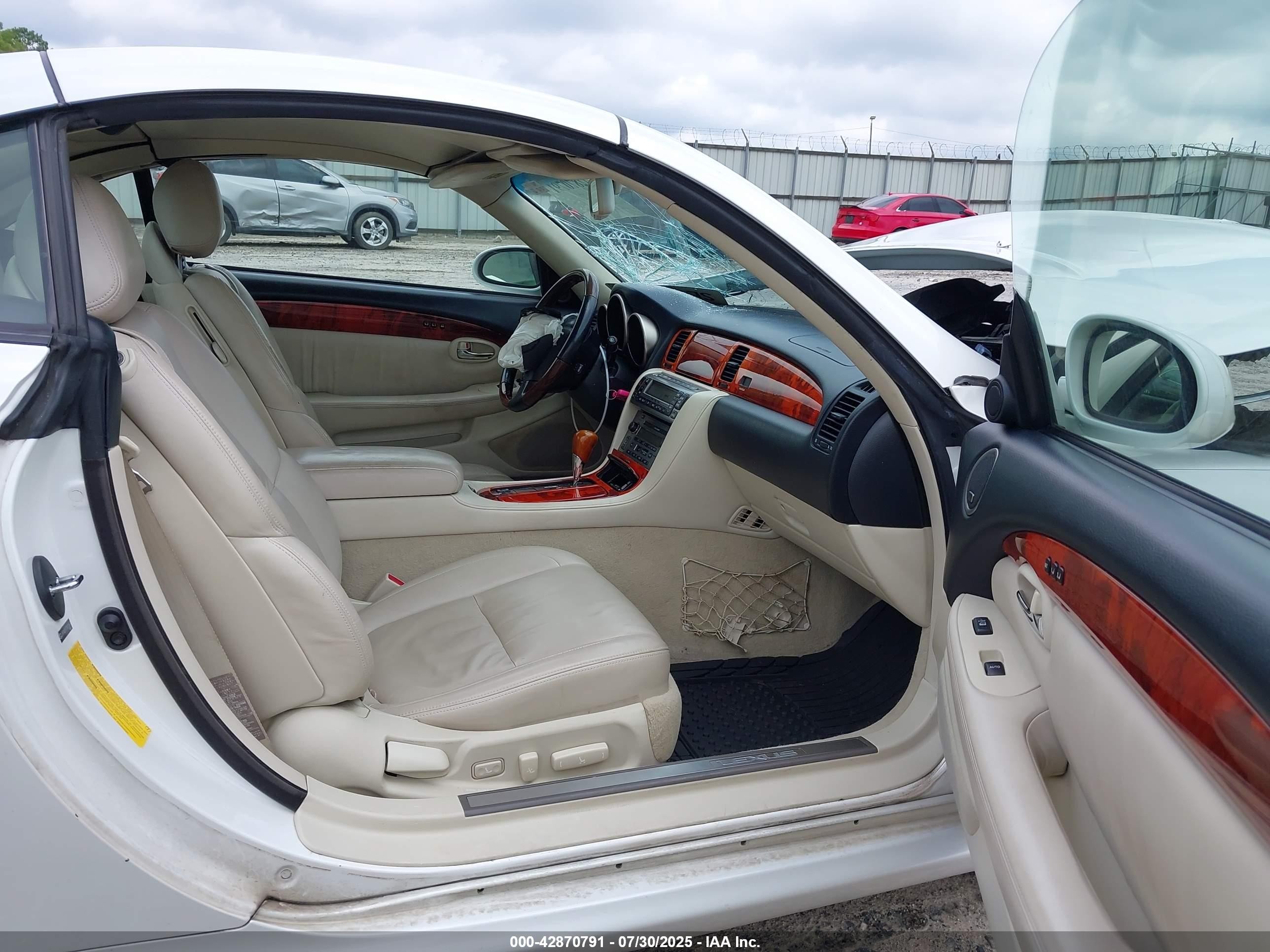 2007 Lexus Sc 430 White vin: JTHFN45Y779012667