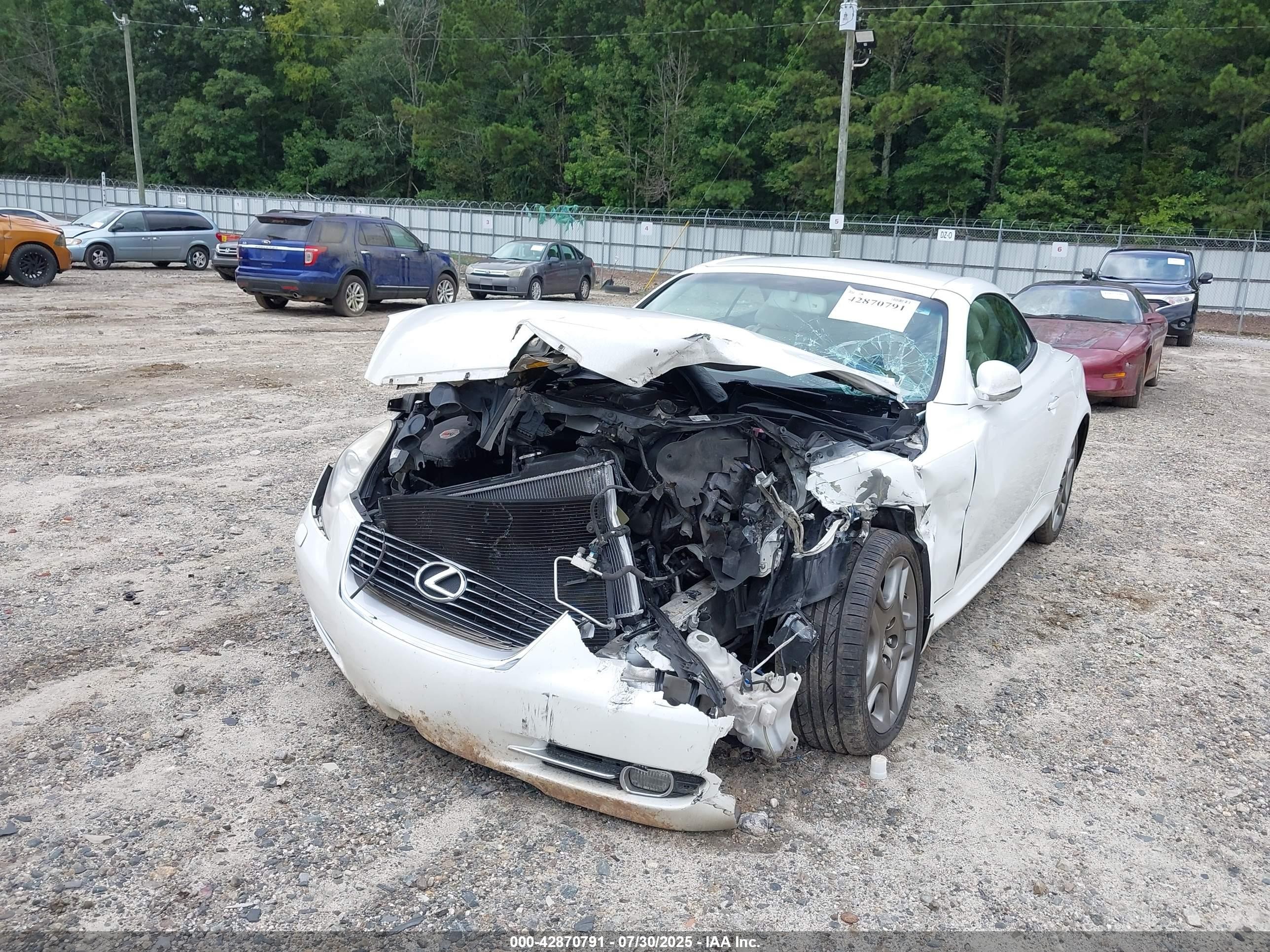 2007 Lexus Sc 430 White vin: JTHFN45Y779012667
