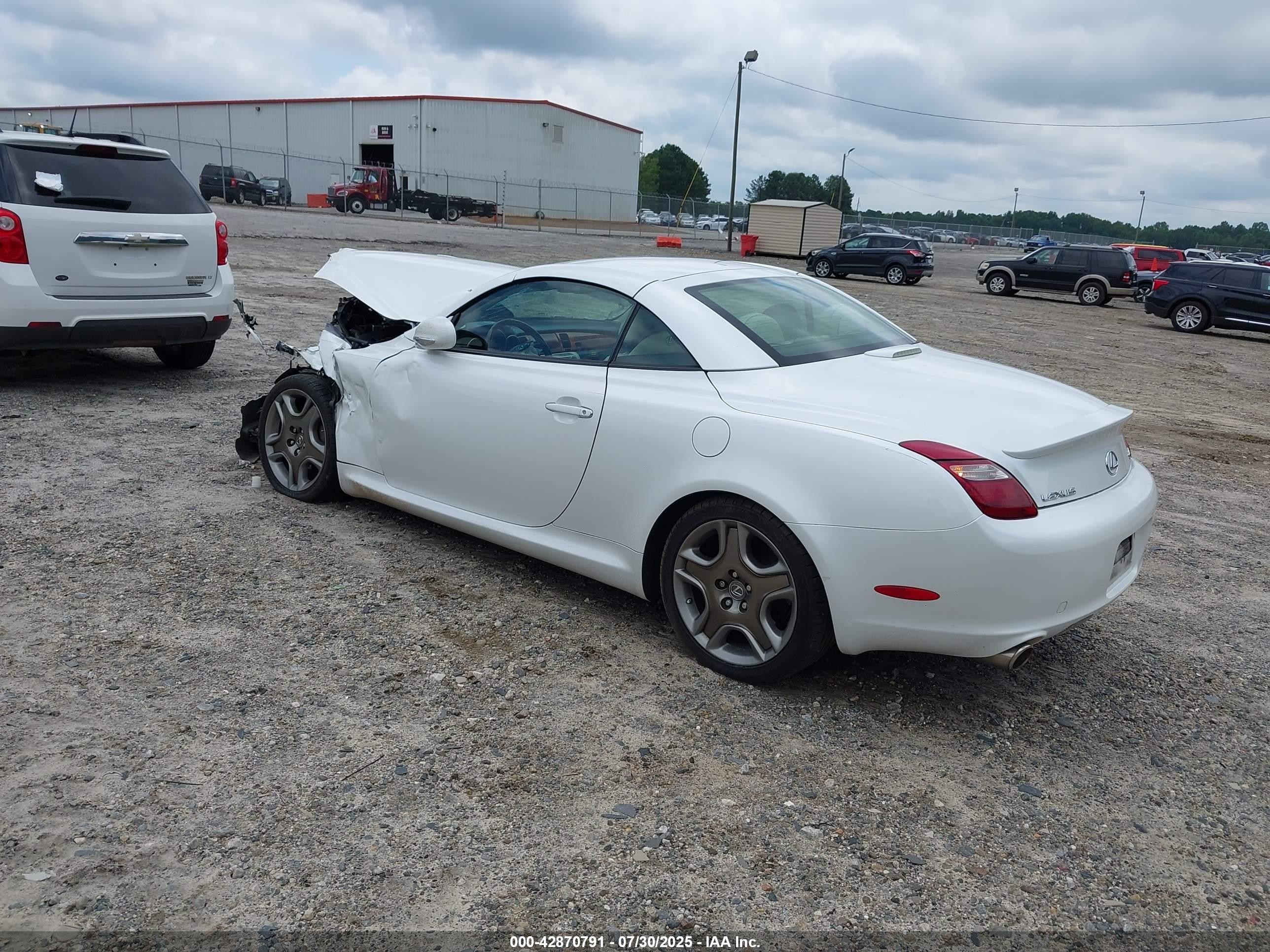 2007 Lexus Sc 430 White vin: JTHFN45Y779012667