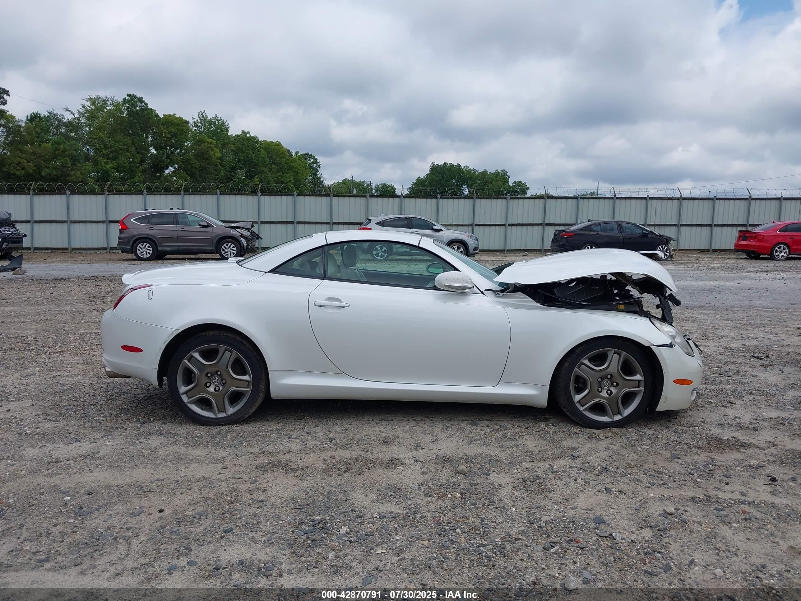 2007 Lexus Sc 430 White vin: JTHFN45Y779012667