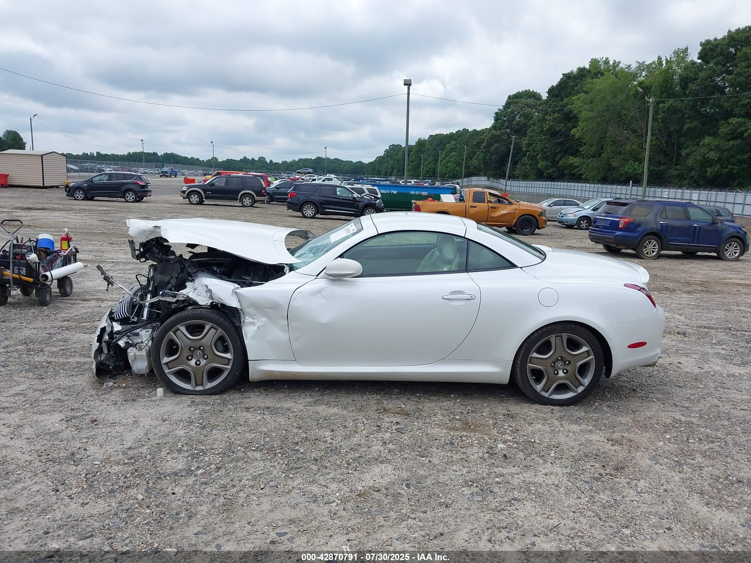 2007 Lexus Sc 430 White vin: JTHFN45Y779012667
