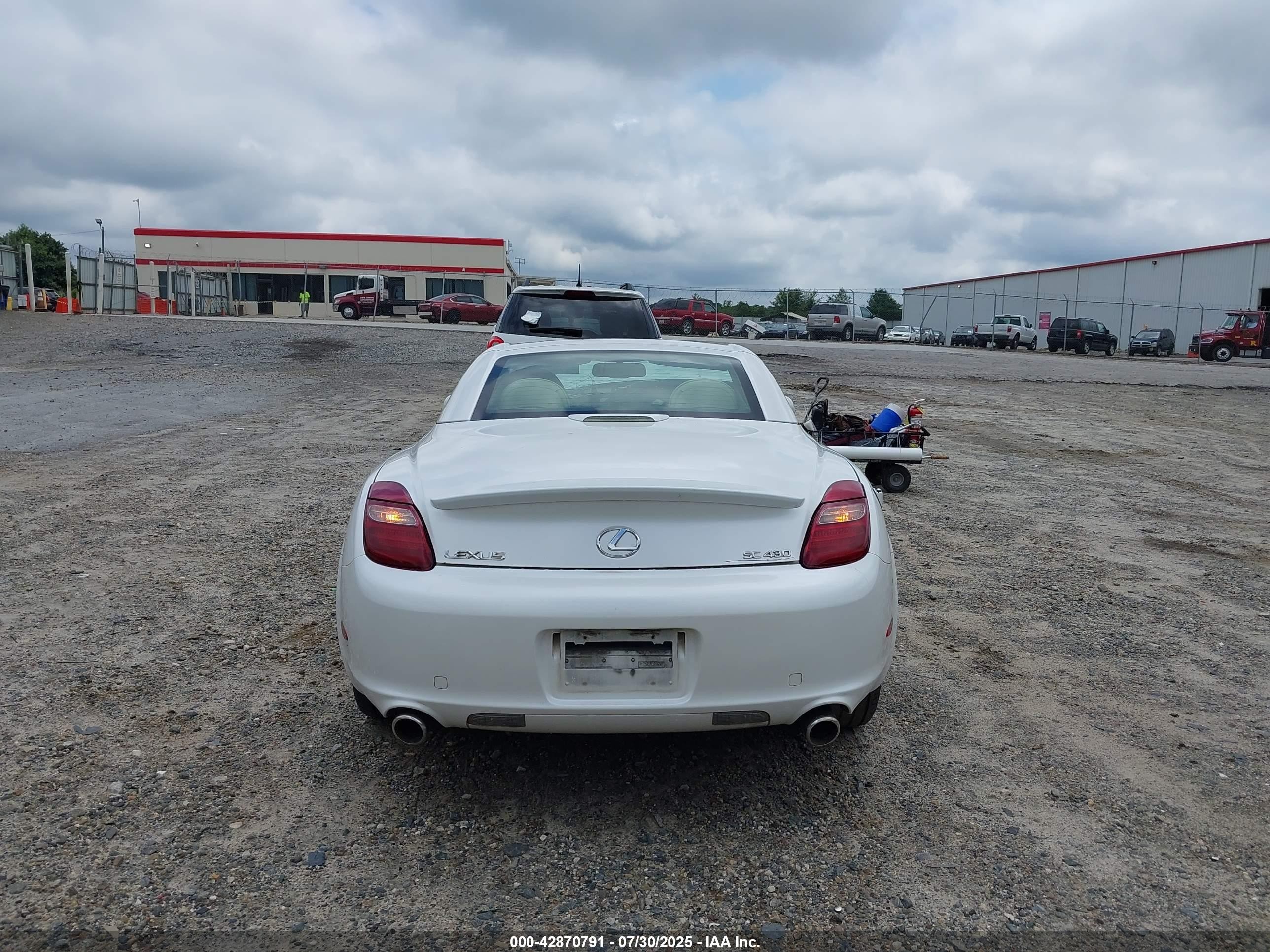 2007 Lexus Sc 430 White vin: JTHFN45Y779012667