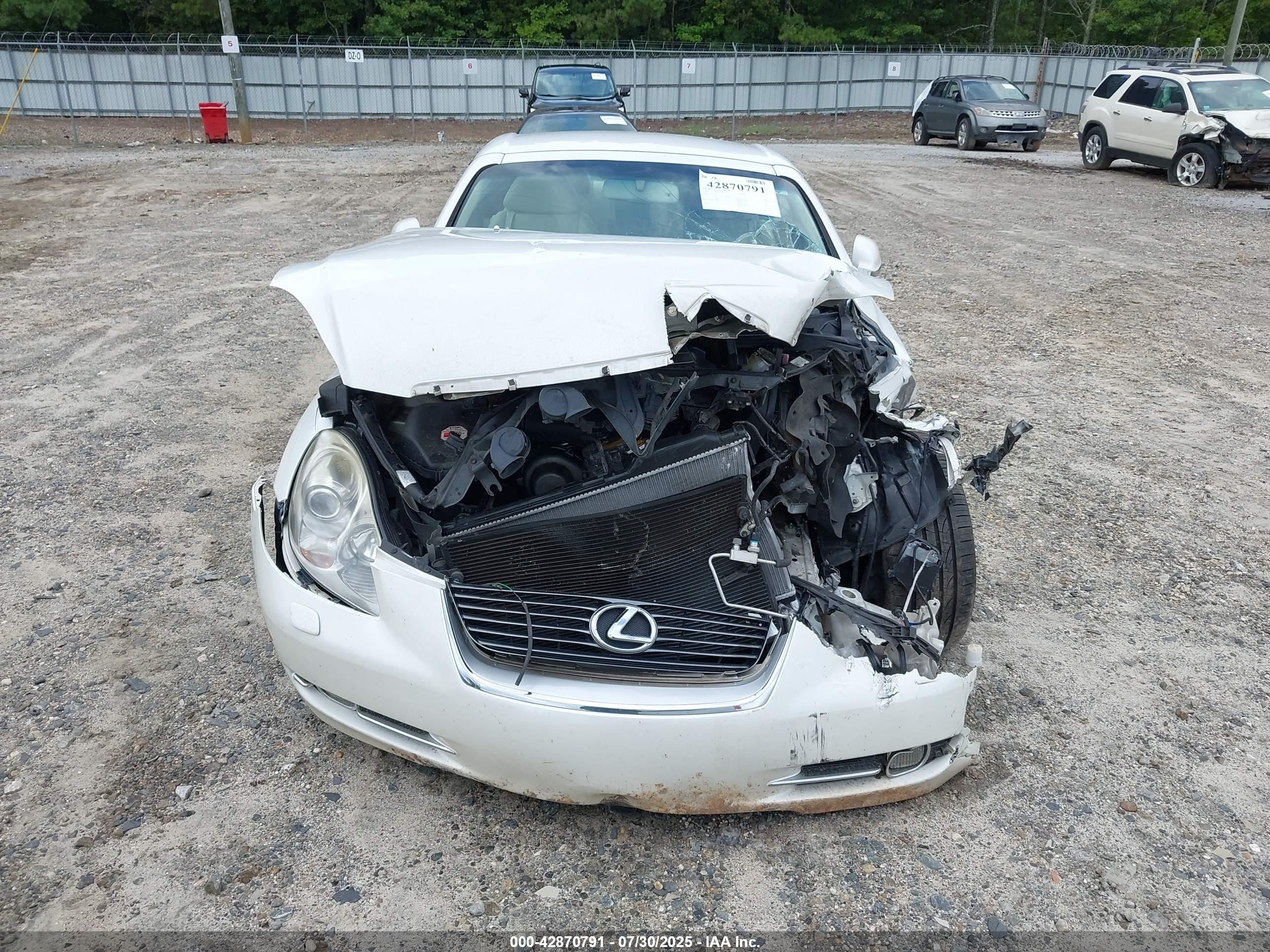 2007 Lexus Sc 430 White vin: JTHFN45Y779012667