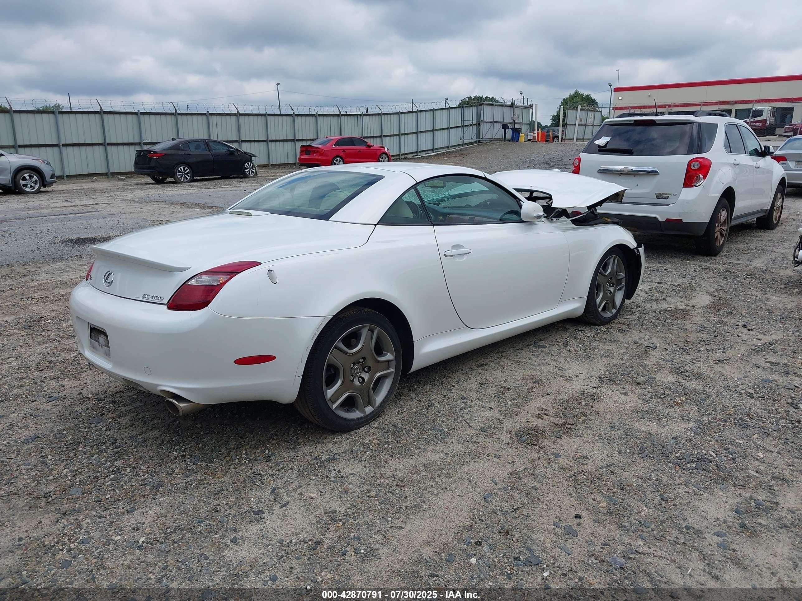 2007 Lexus Sc 430 White vin: JTHFN45Y779012667