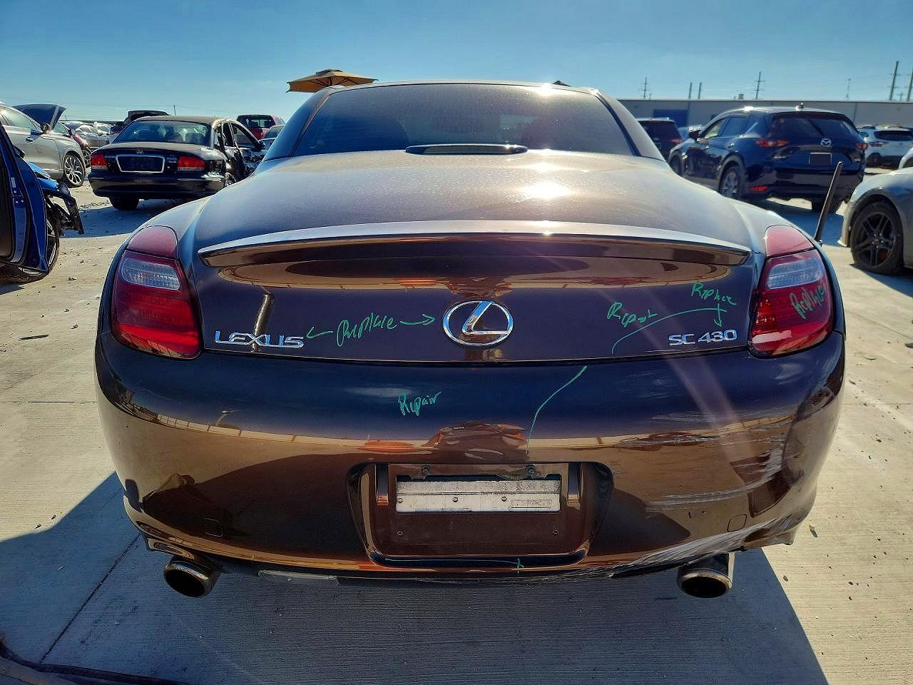 2007 Lexus Sc 430 Brown vin: JTHFN45Y779013933