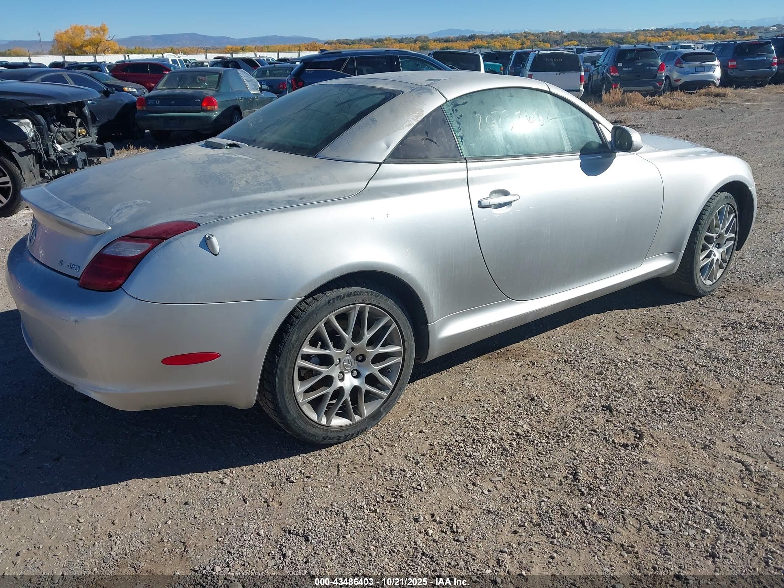 2007 Lexus Sc 430   Серебряный vin: JTHFN45Y779014130