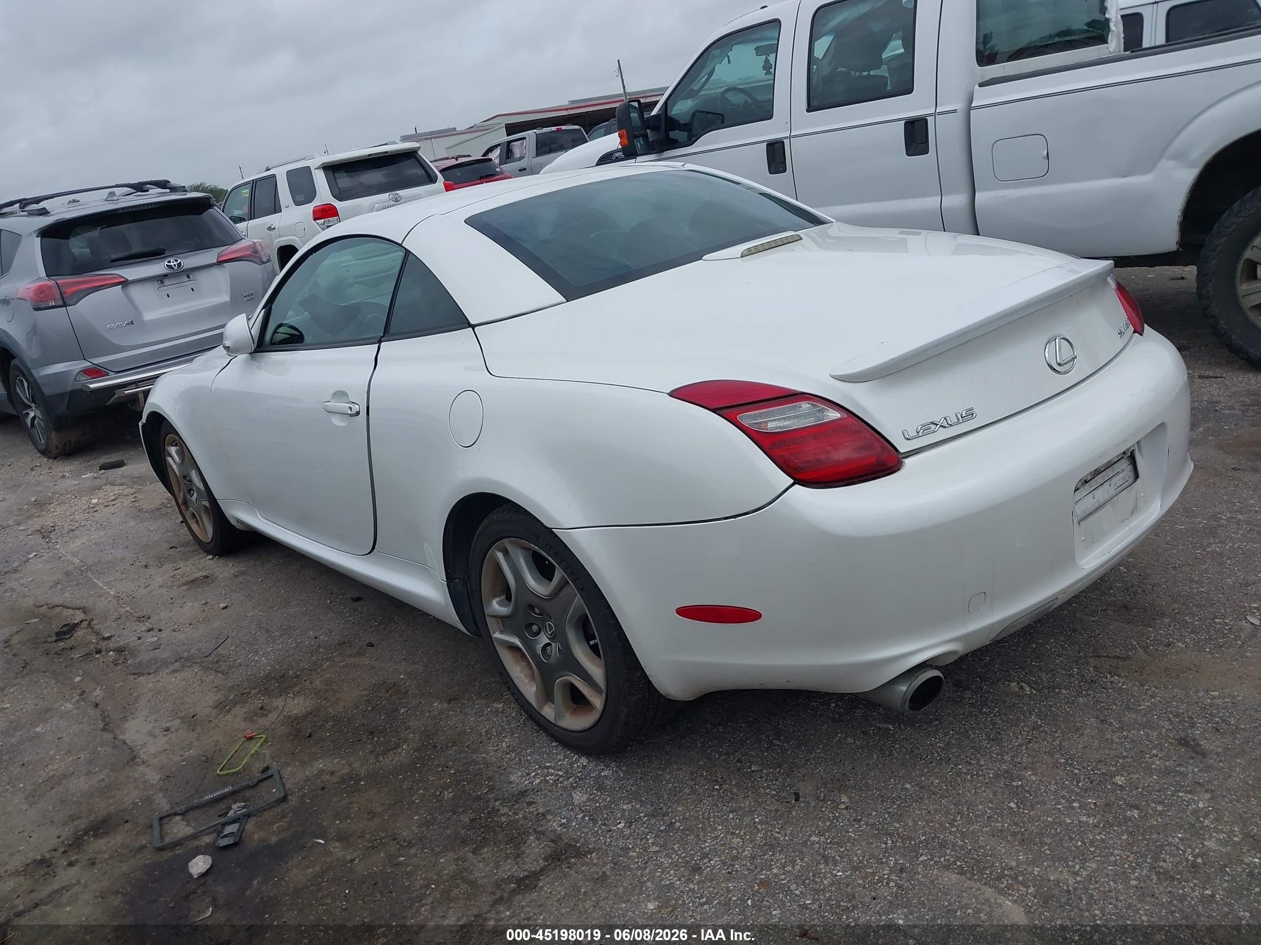 2008 Lexus Sc 430   White vin: JTHFN45Y789019555