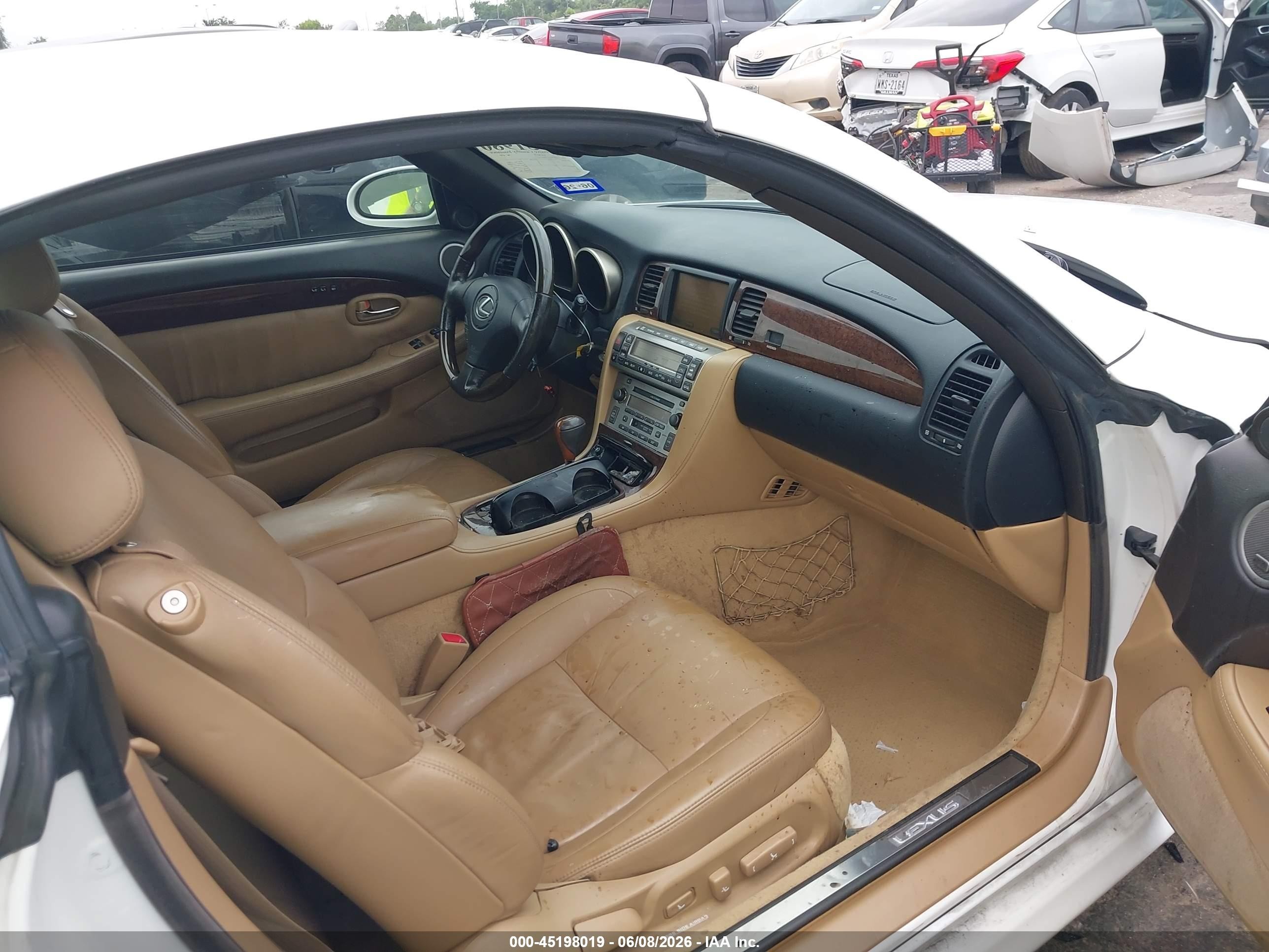 2008 Lexus Sc 430   White vin: JTHFN45Y789019555
