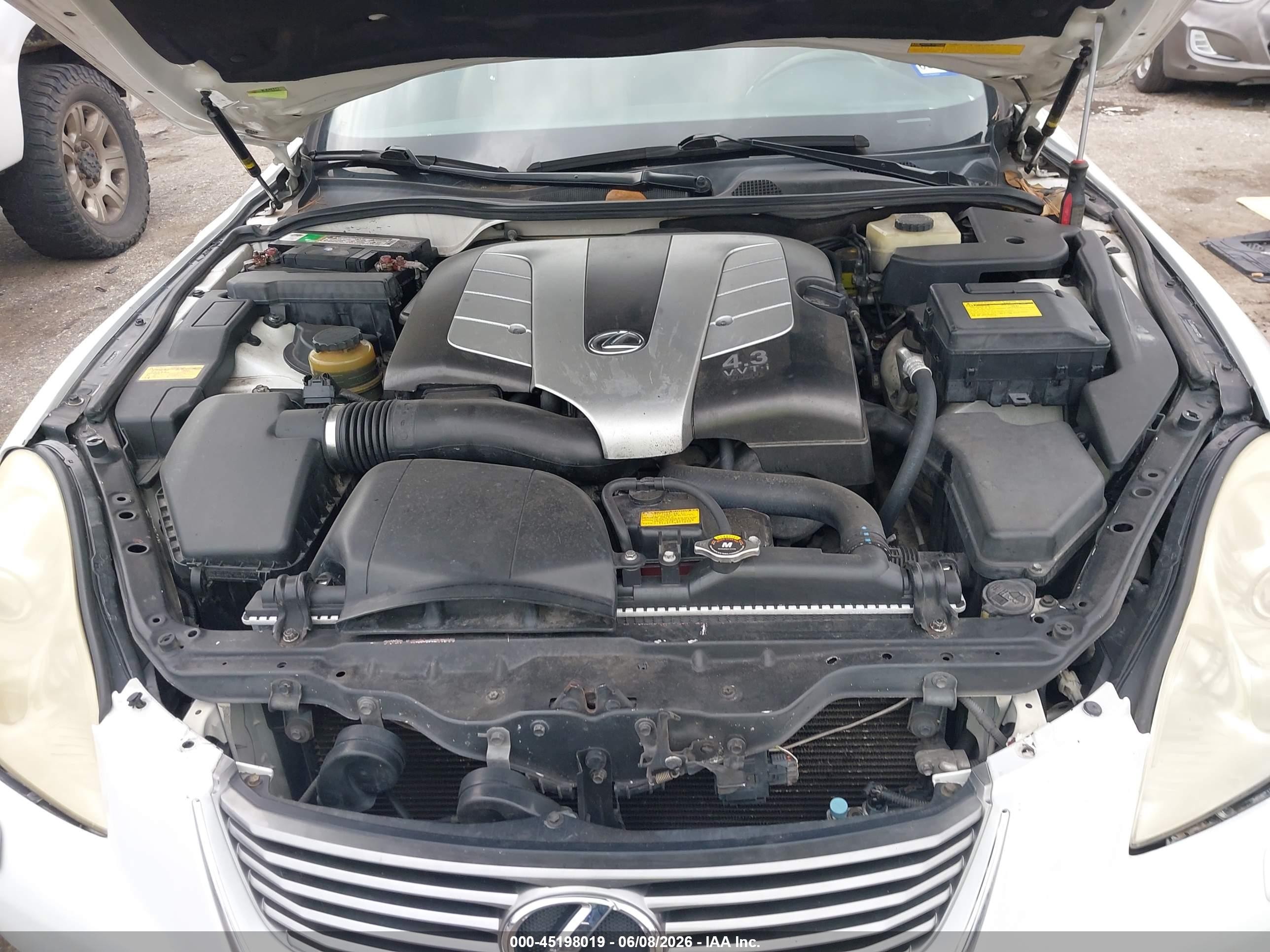 2008 Lexus Sc 430   White vin: JTHFN45Y789019555