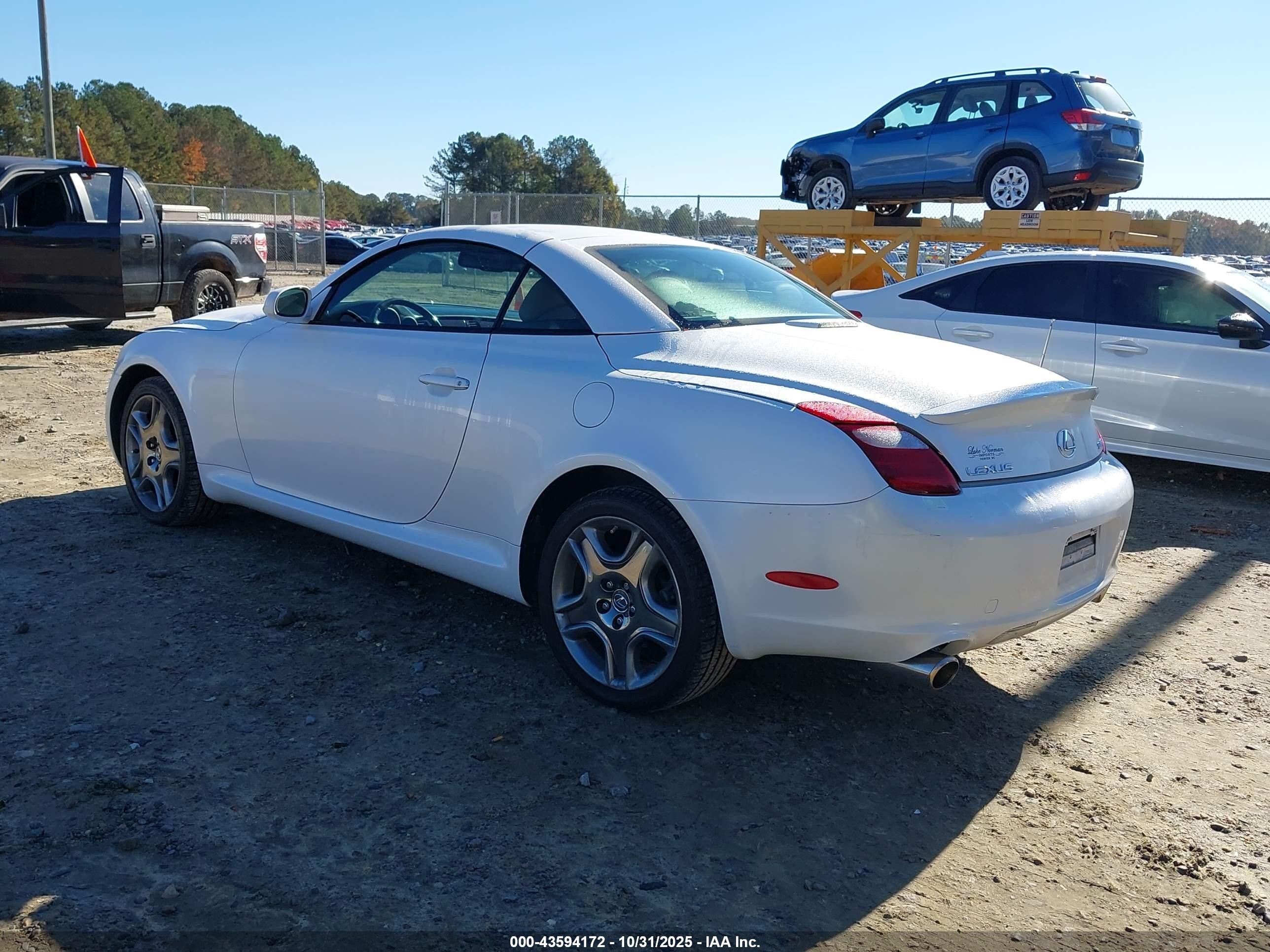 2007 Lexus Sc 430   White vin: JTHFN45Y879014086