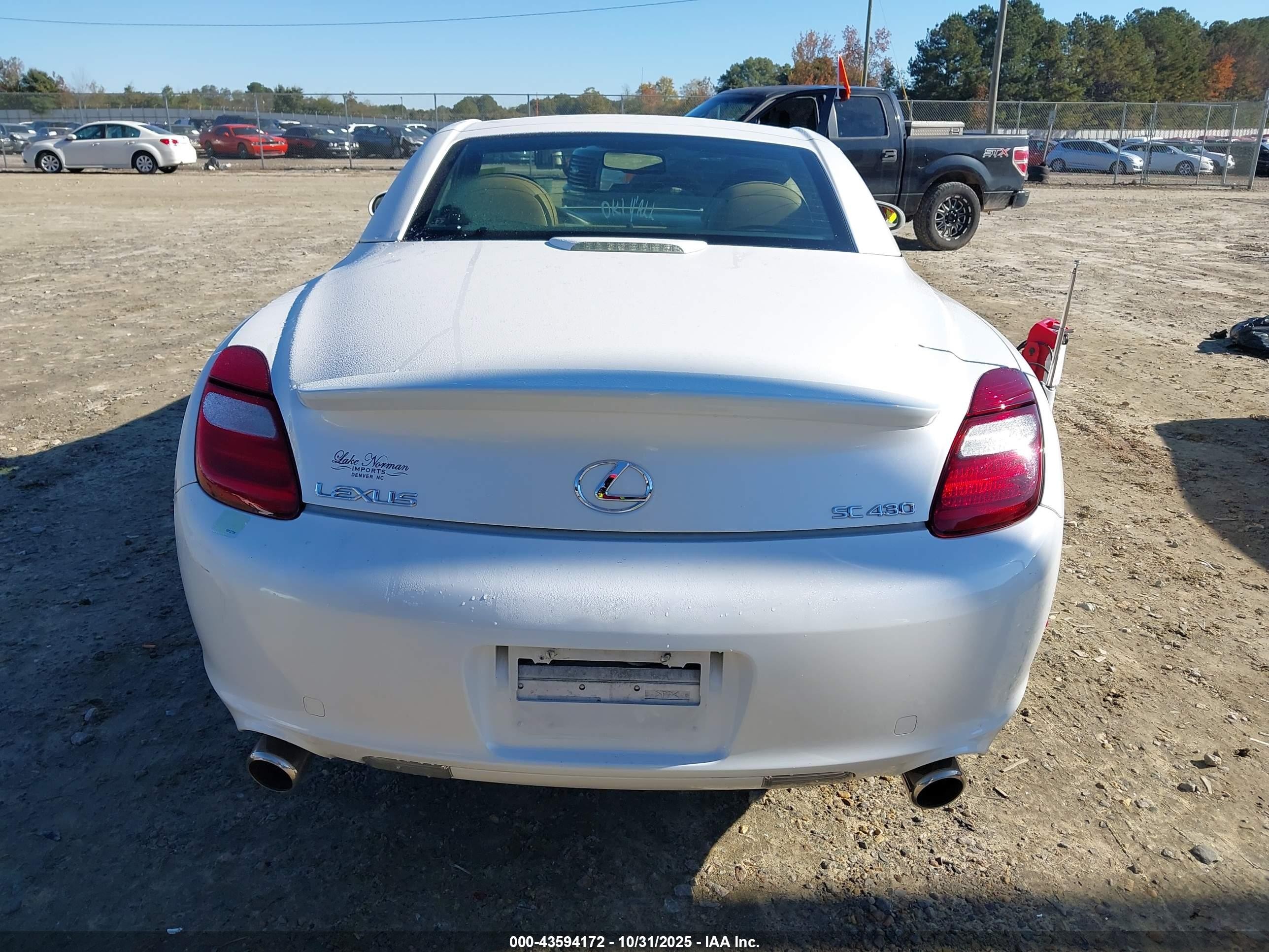 2007 Lexus Sc 430   White vin: JTHFN45Y879014086