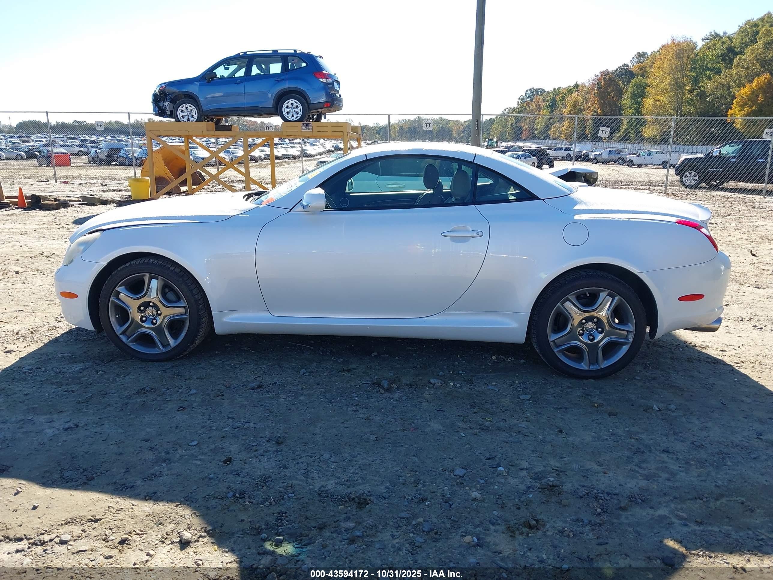 2007 Lexus Sc 430   White vin: JTHFN45Y879014086