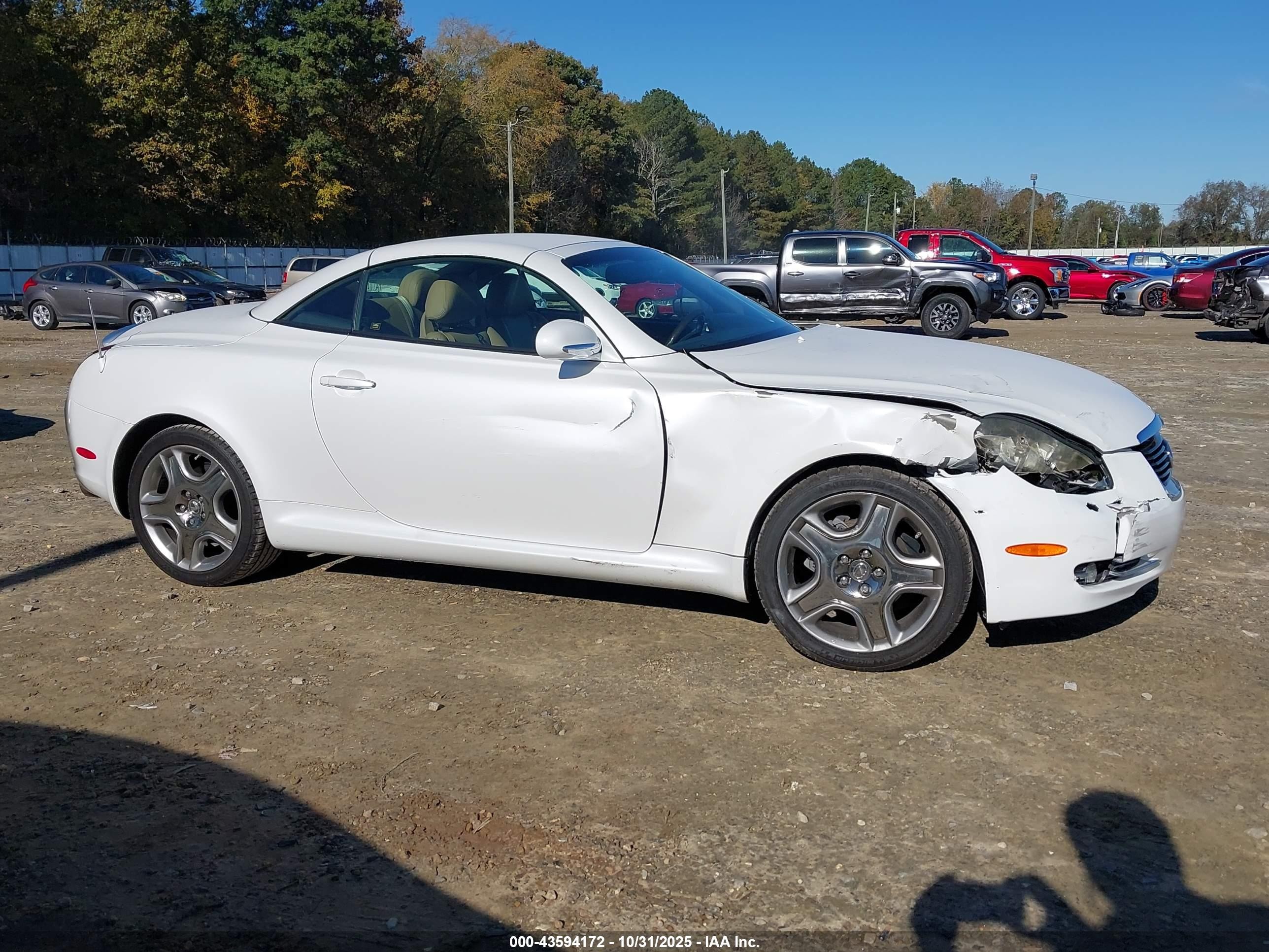 2007 Lexus Sc 430   White vin: JTHFN45Y879014086