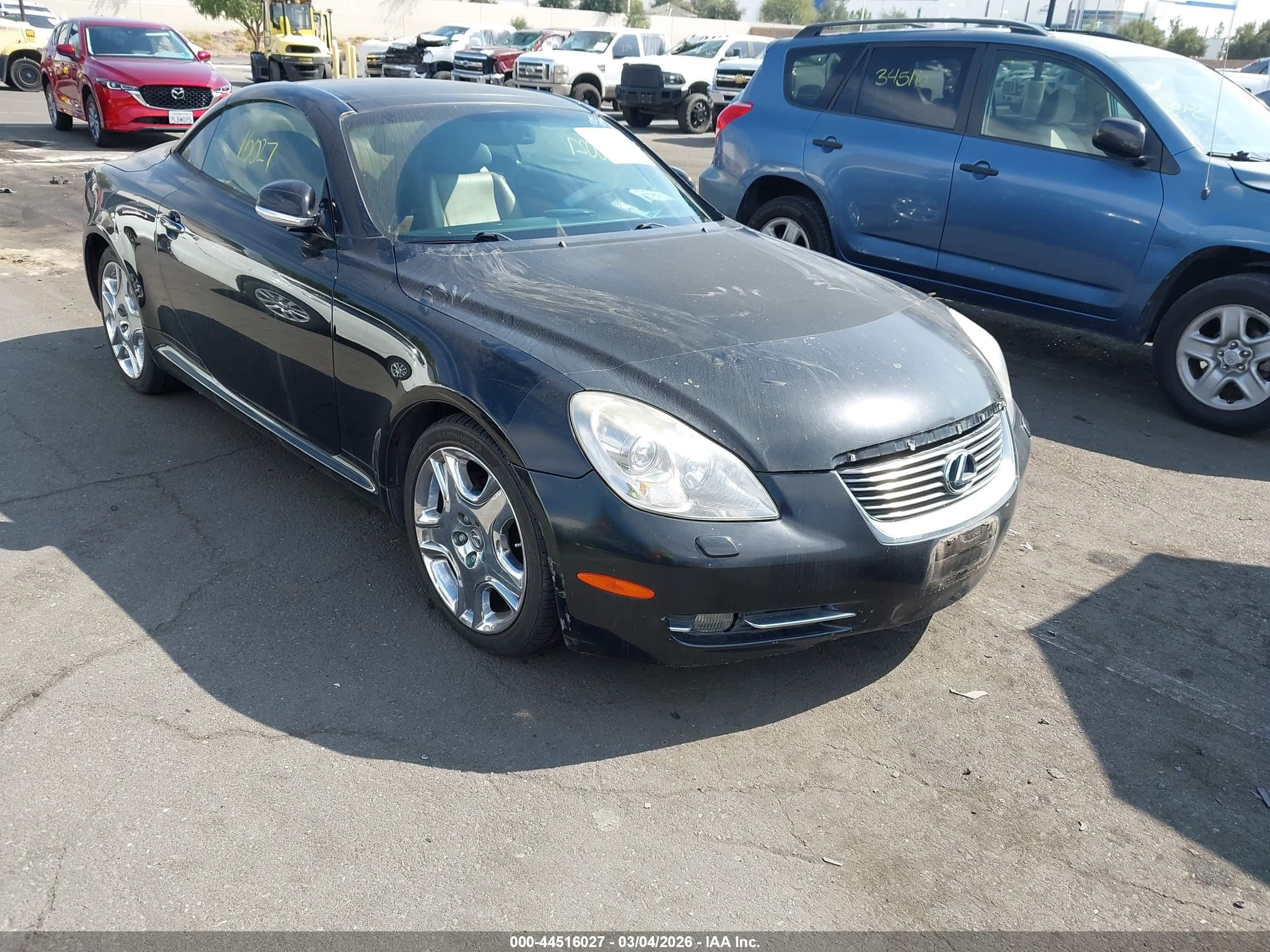 2007 Lexus Sc 430   Black vin: JTHFN45Y879014427