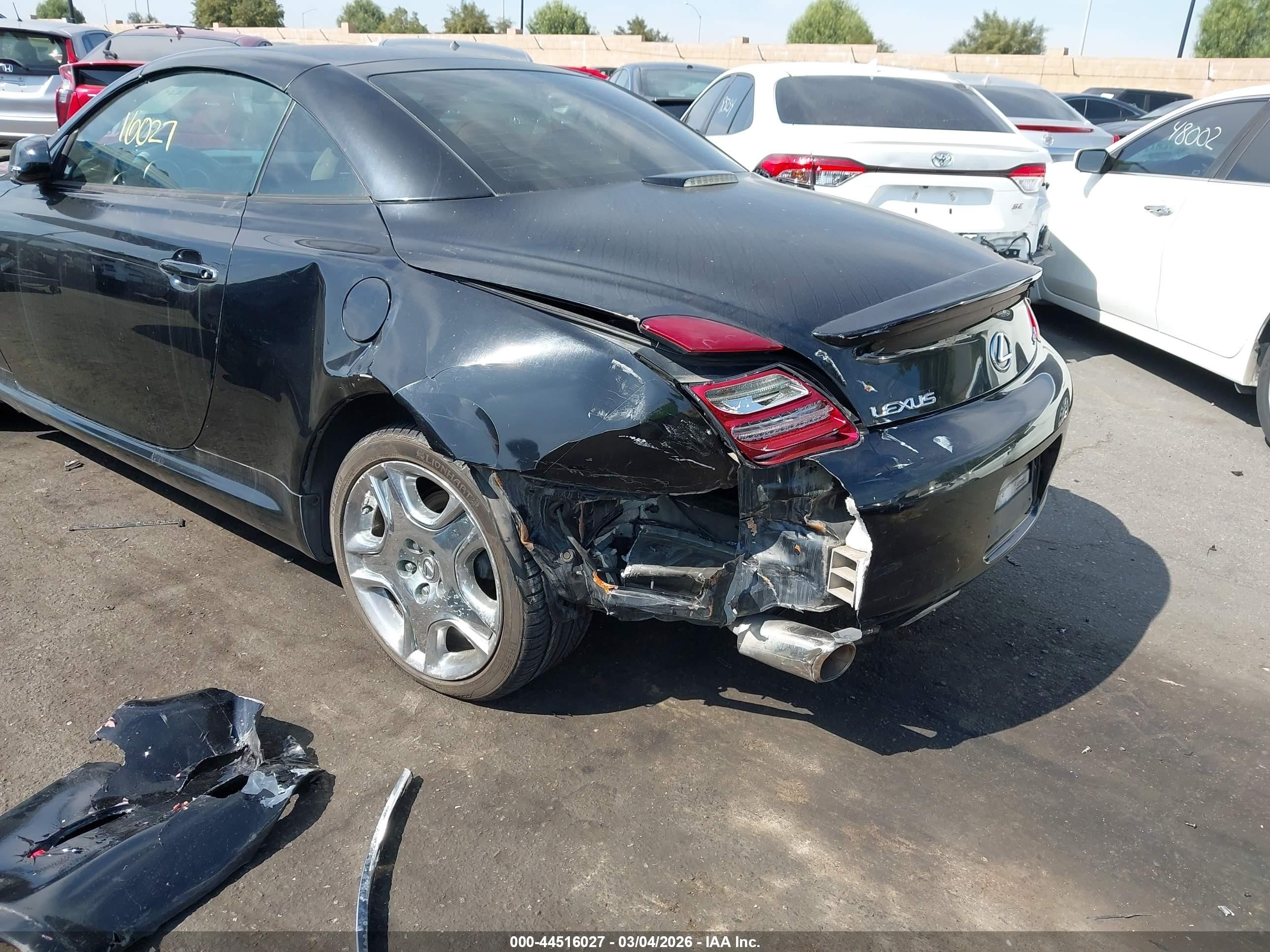 2007 Lexus Sc 430   Black vin: JTHFN45Y879014427