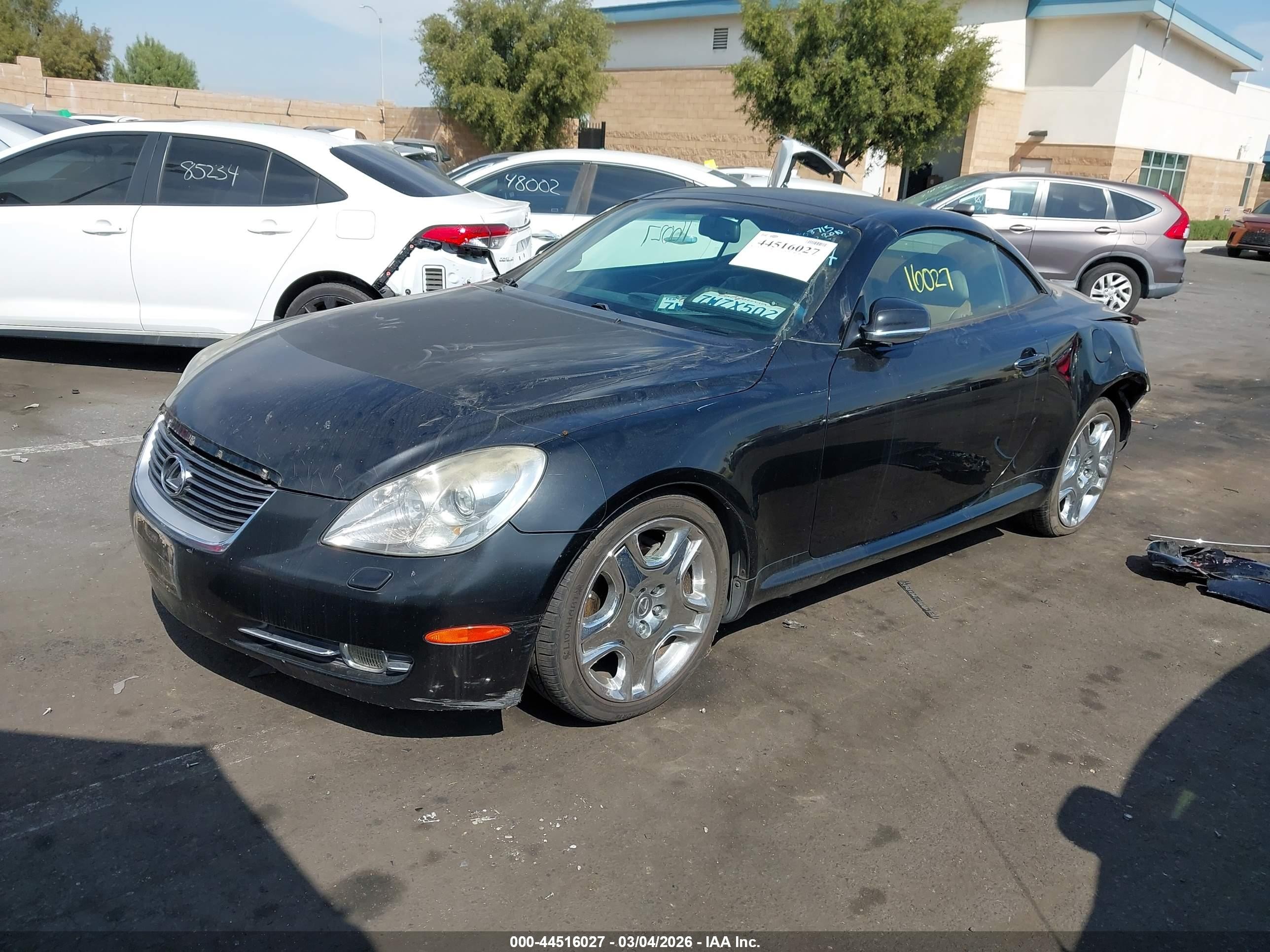 2007 Lexus Sc 430   Black vin: JTHFN45Y879014427
