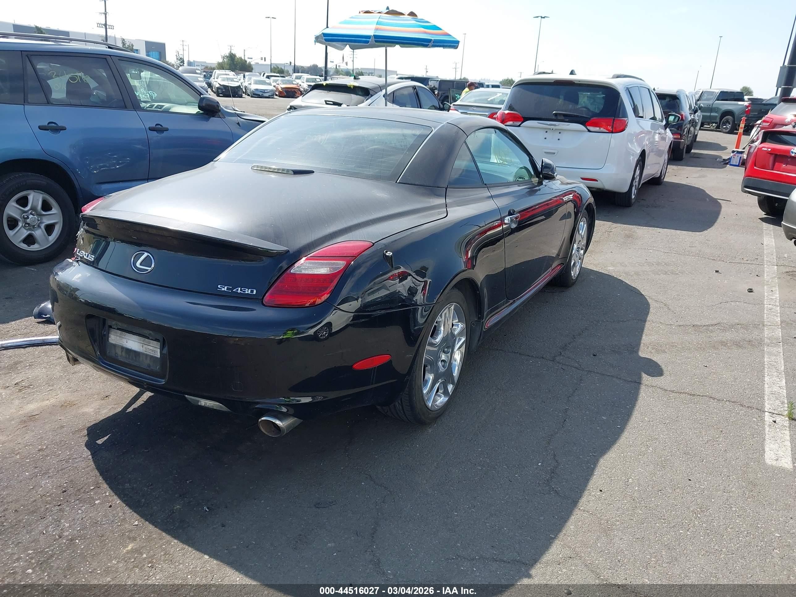 2007 Lexus Sc 430   Black vin: JTHFN45Y879014427