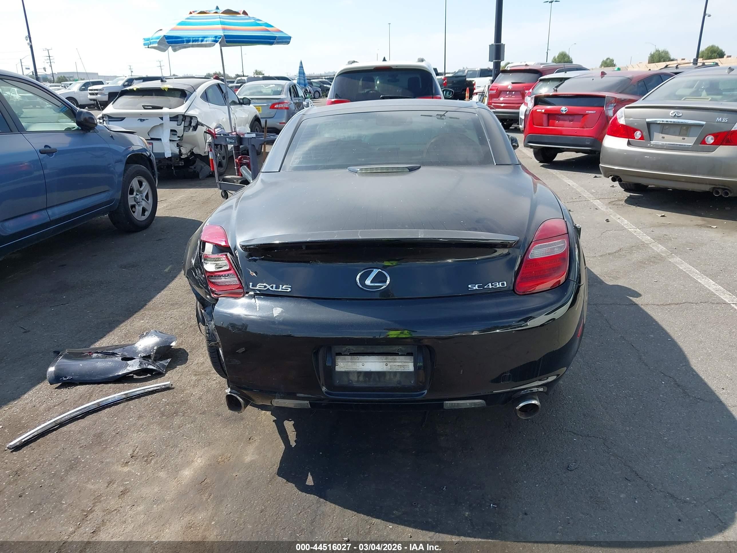 2007 Lexus Sc 430   Black vin: JTHFN45Y879014427