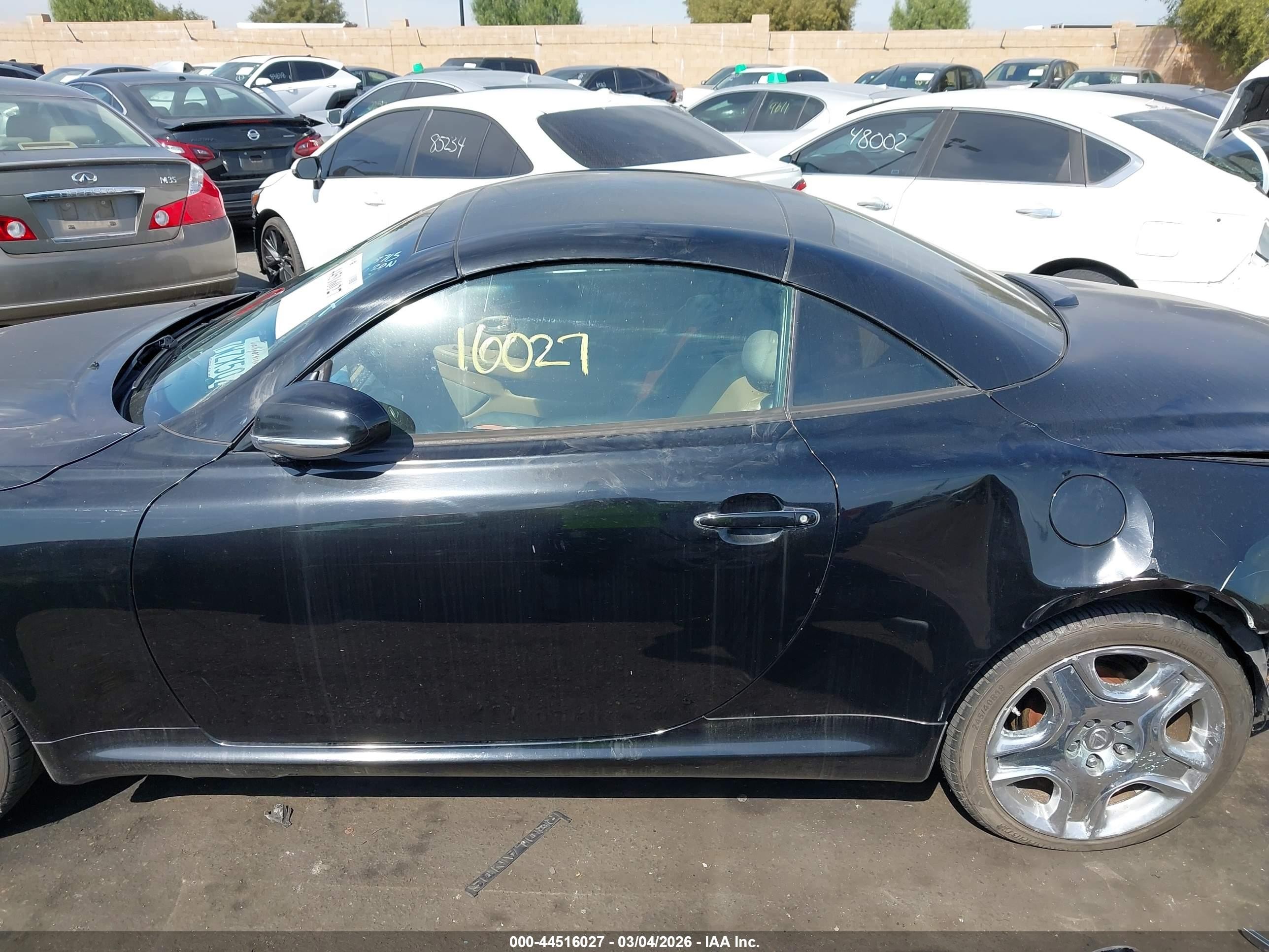 2007 Lexus Sc 430   Black vin: JTHFN45Y879014427