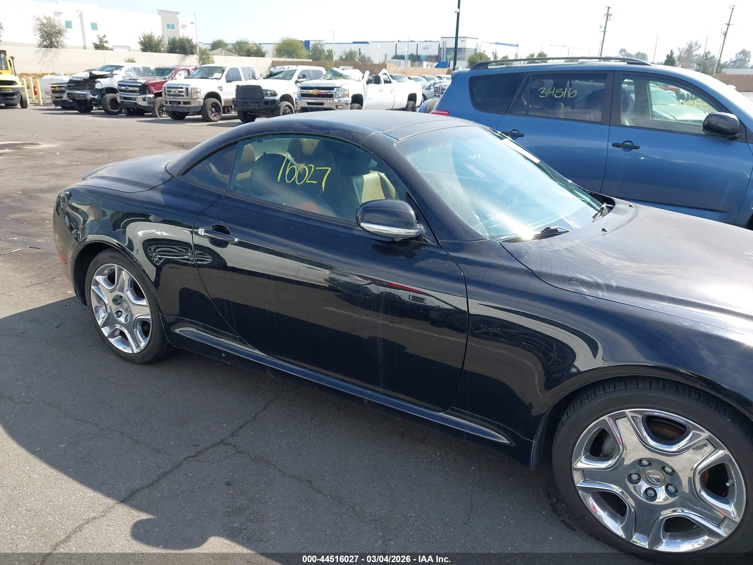 2007 Lexus Sc 430   Black vin: JTHFN45Y879014427