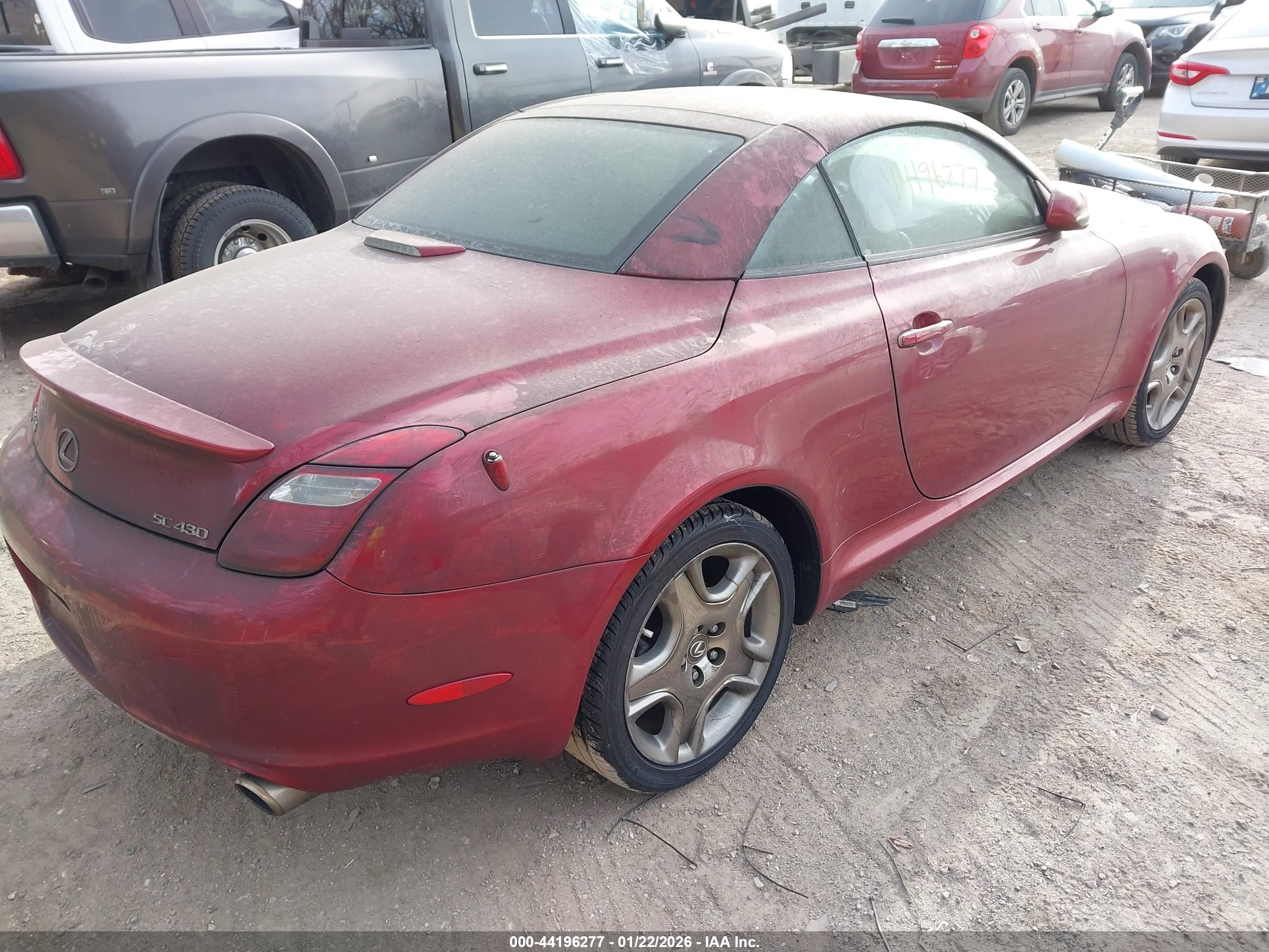 2007 Lexus Sc 430   Red vin: JTHFN45Y879015674