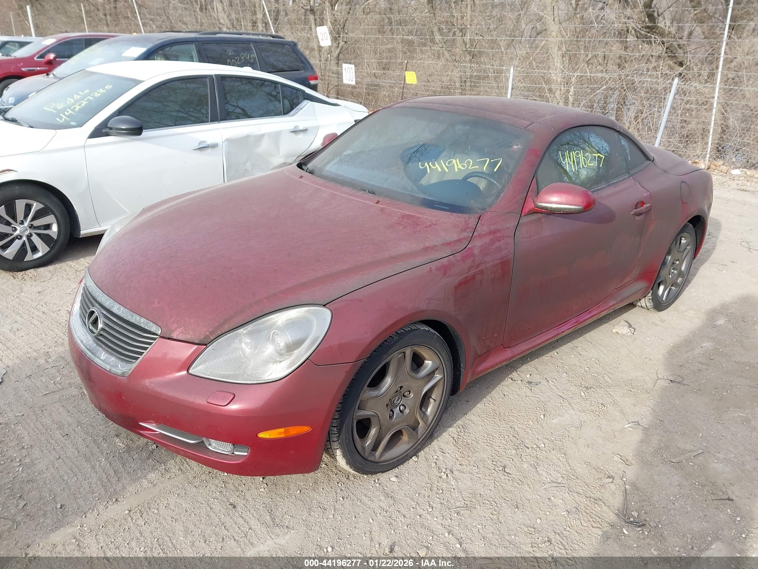2007 Lexus Sc 430   Red vin: JTHFN45Y879015674