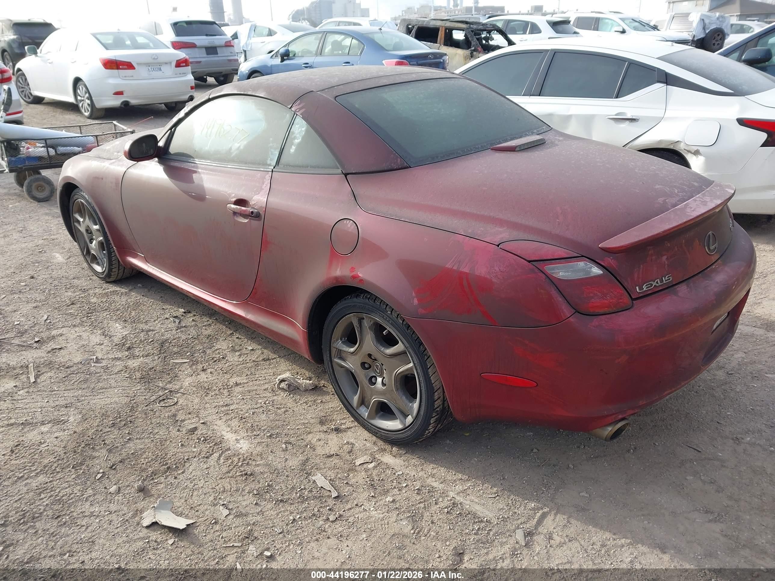 2007 Lexus Sc 430   Red vin: JTHFN45Y879015674