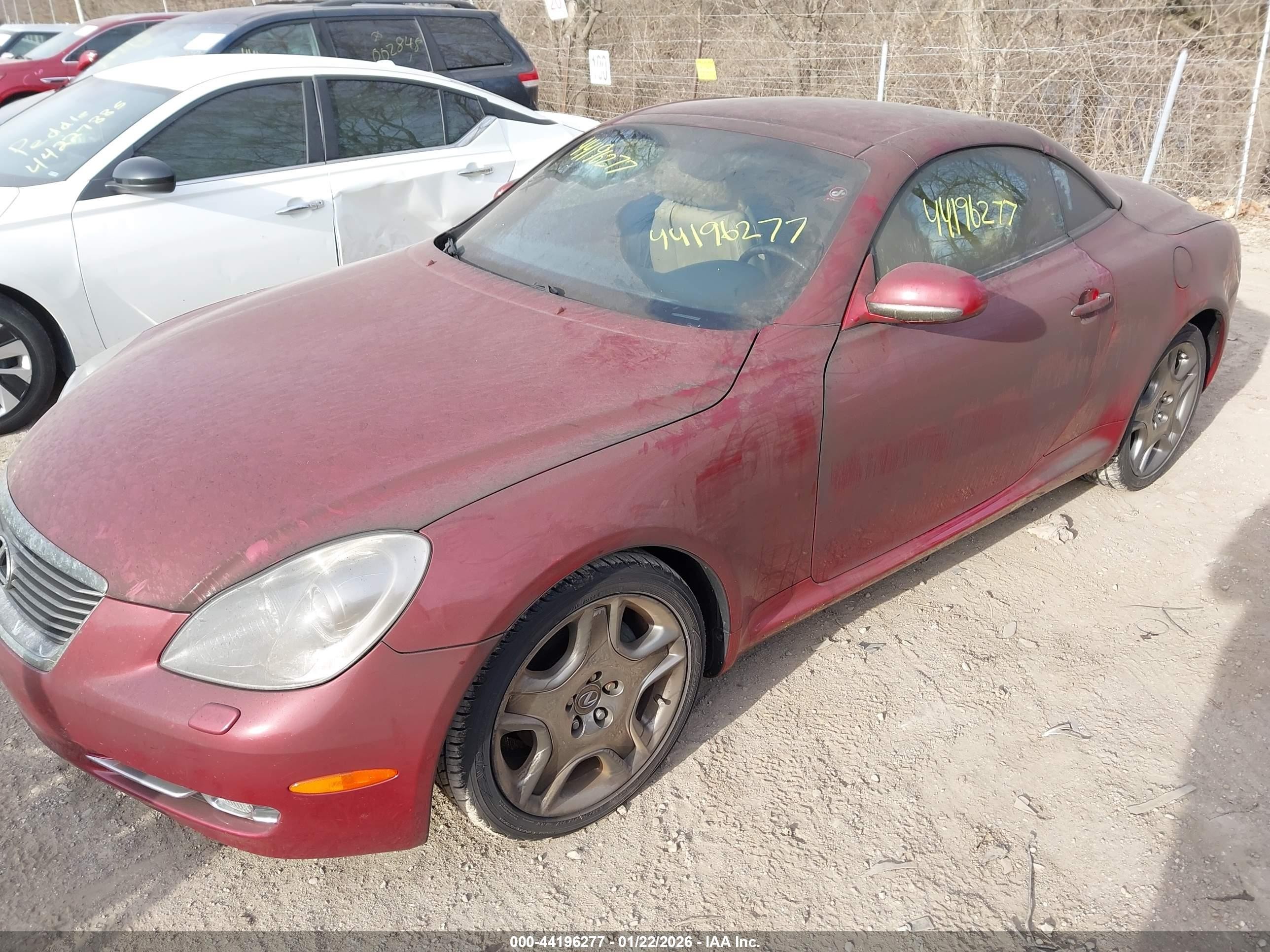 2007 Lexus Sc 430   Red vin: JTHFN45Y879015674