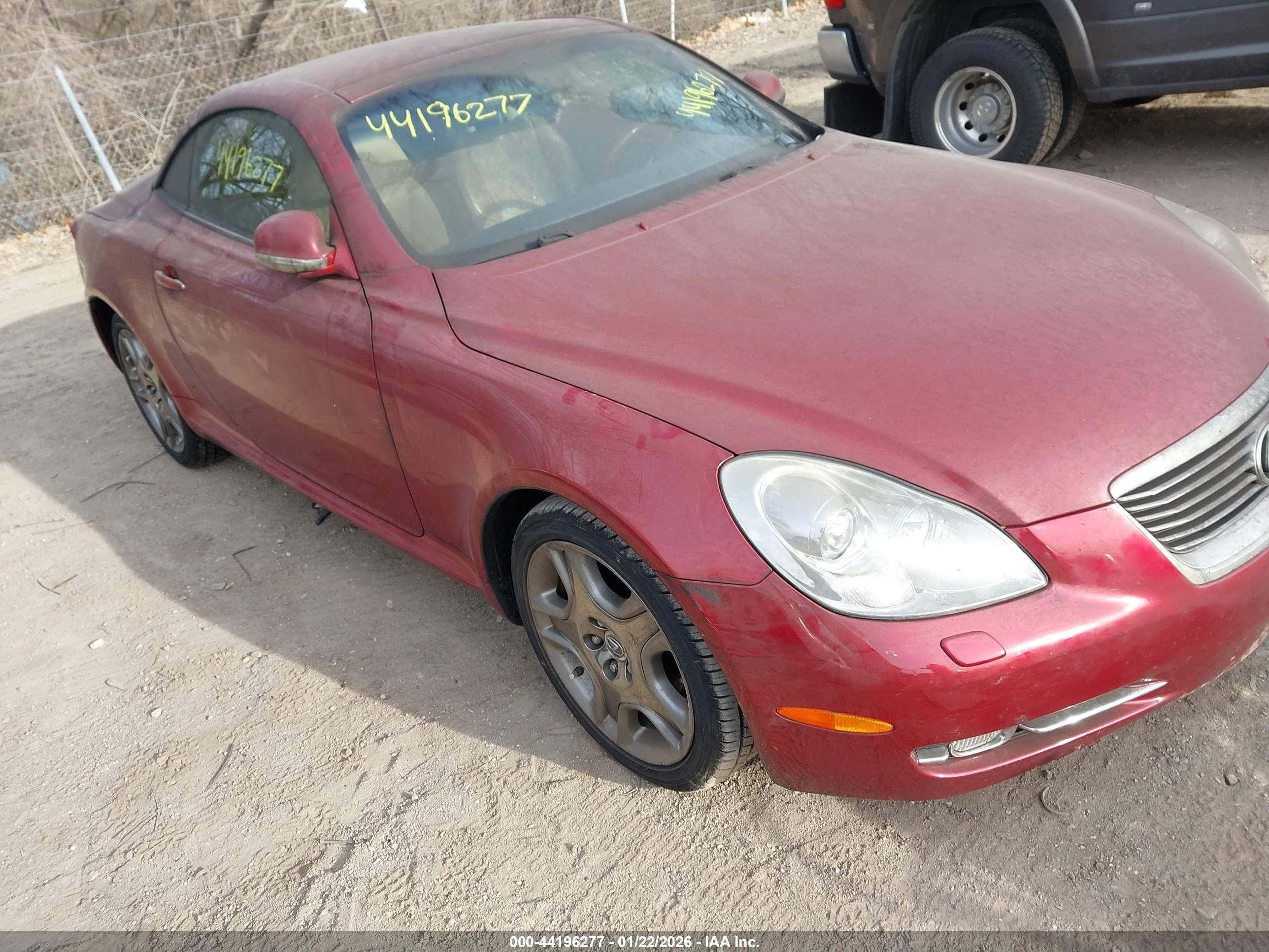 2007 Lexus Sc 430   Red vin: JTHFN45Y879015674