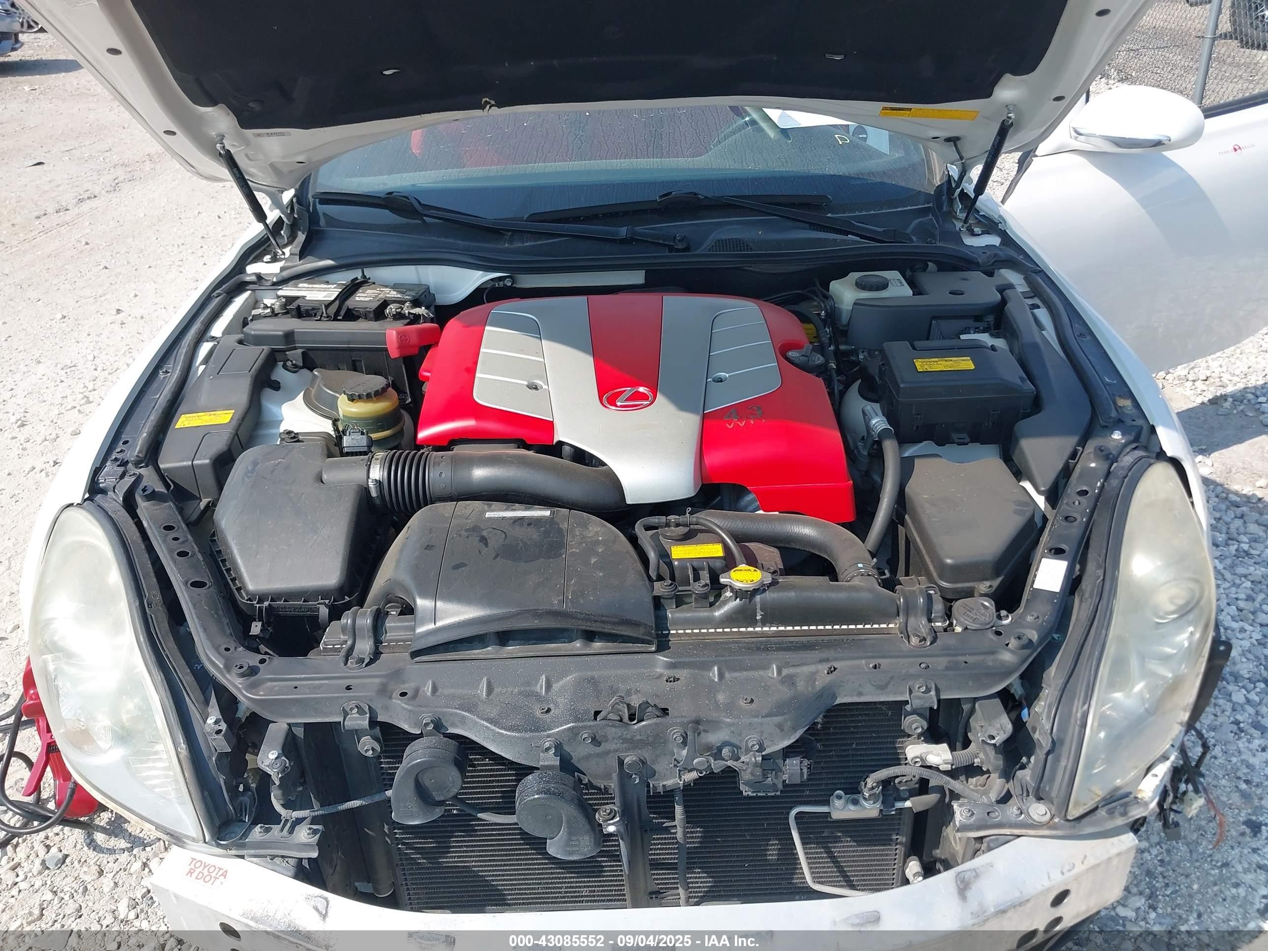 2007 Lexus Sc 430   Белый vin: JTHFN45Y979010340