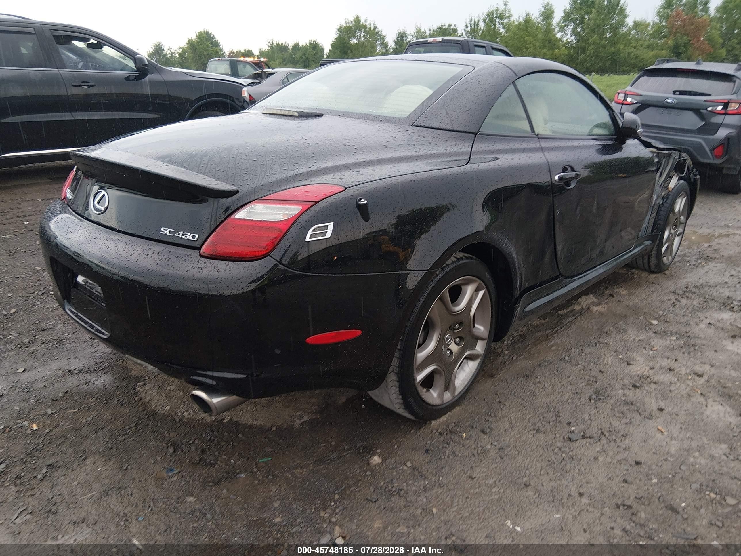 2007 Lexus Sc 430 Черный vin: JTHFN45YX79012565