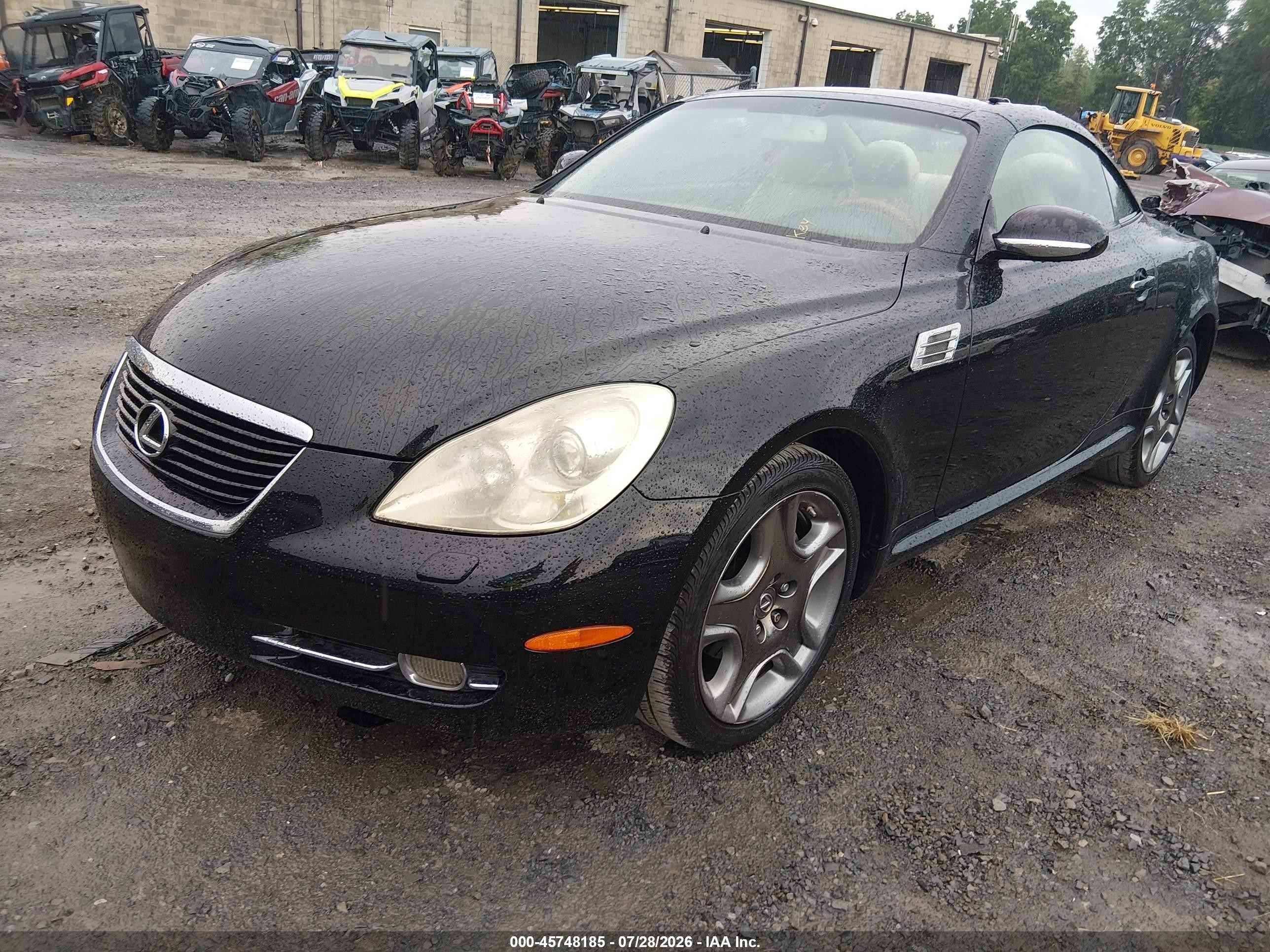 2007 Lexus Sc 430 Черный vin: JTHFN45YX79012565