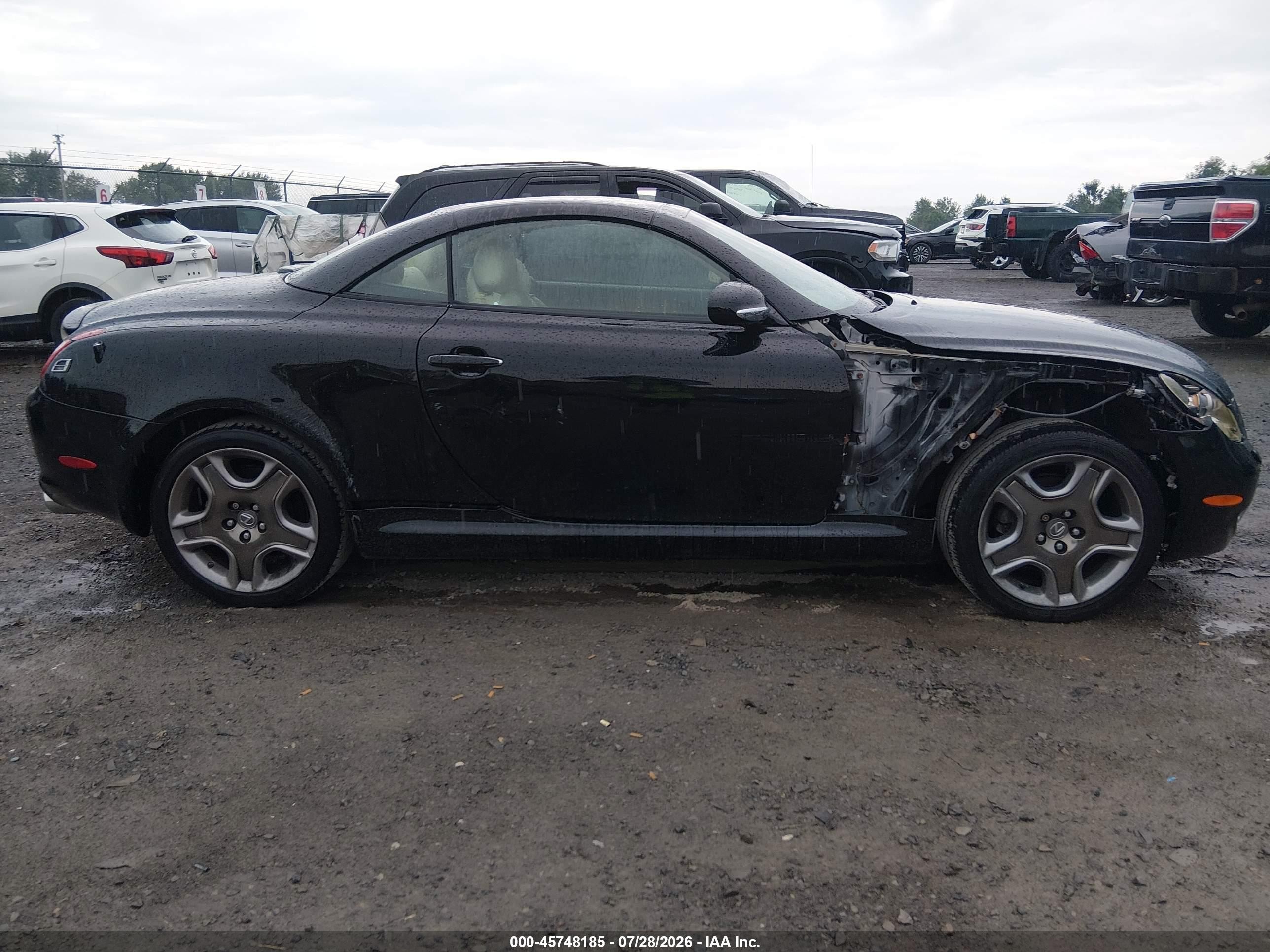 2007 Lexus Sc 430 Черный vin: JTHFN45YX79012565
