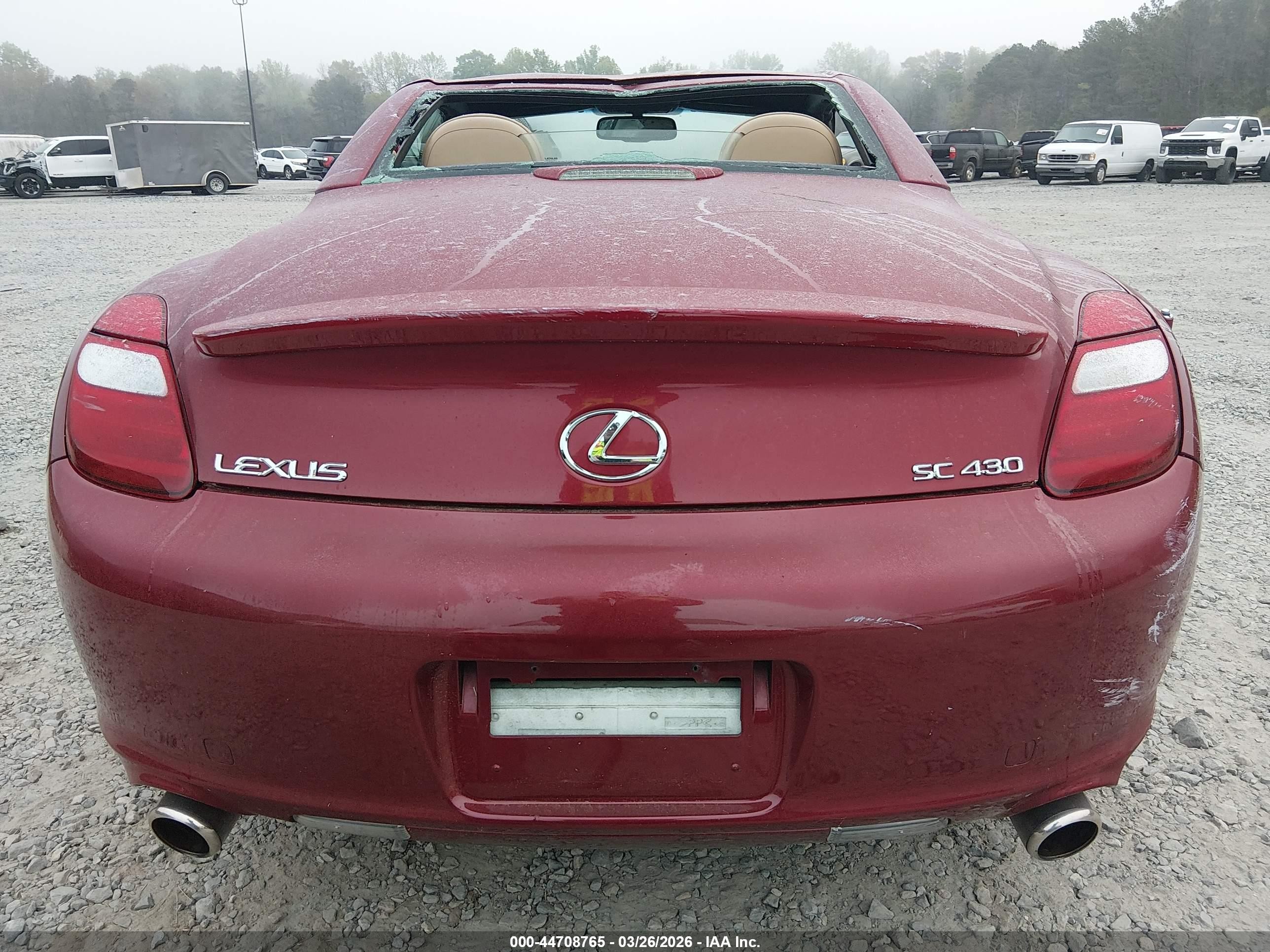 2008 Lexus Sc 430   Red vin: JTHFN45YX89016844