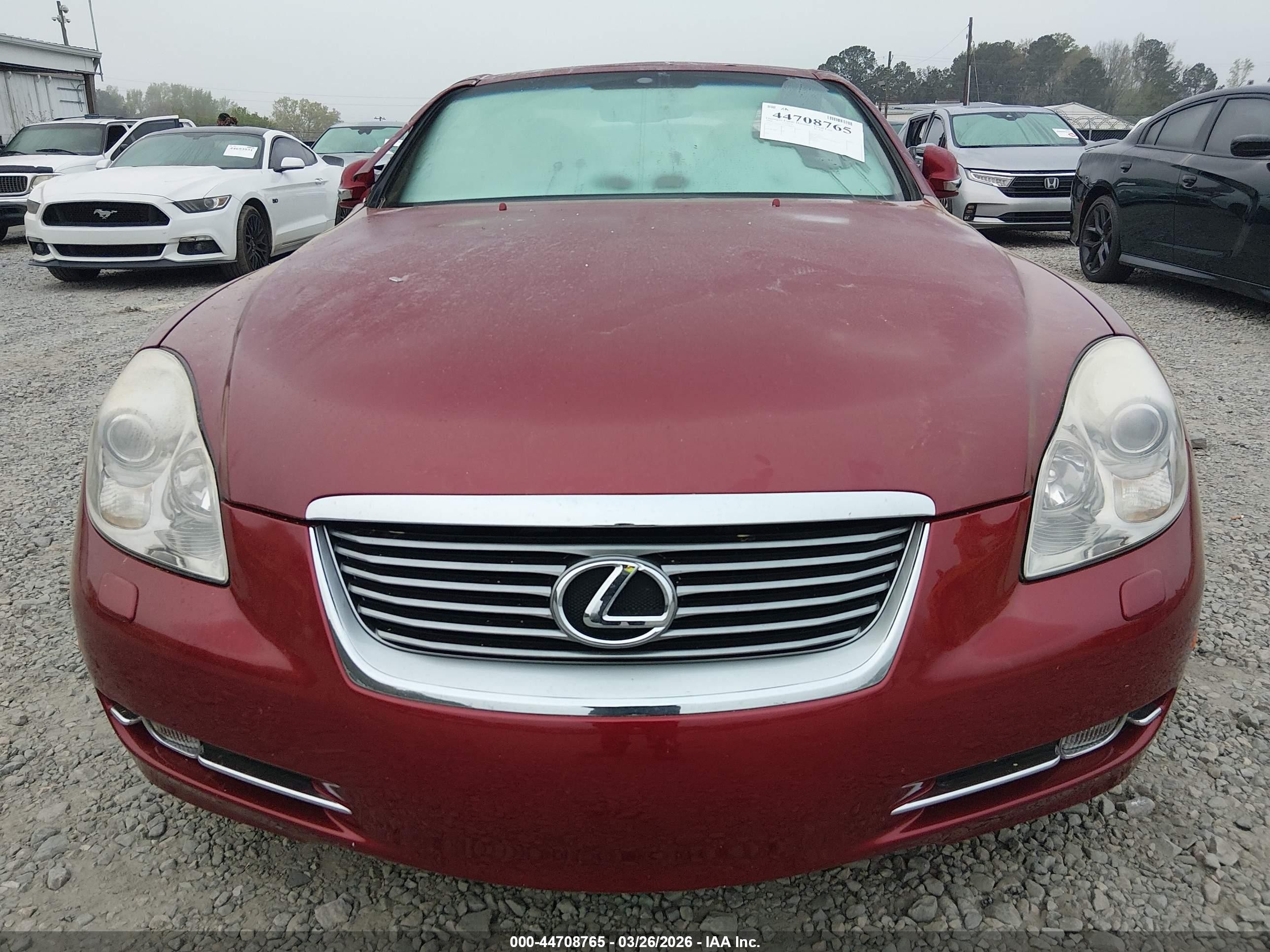 2008 Lexus Sc 430   Red vin: JTHFN45YX89016844