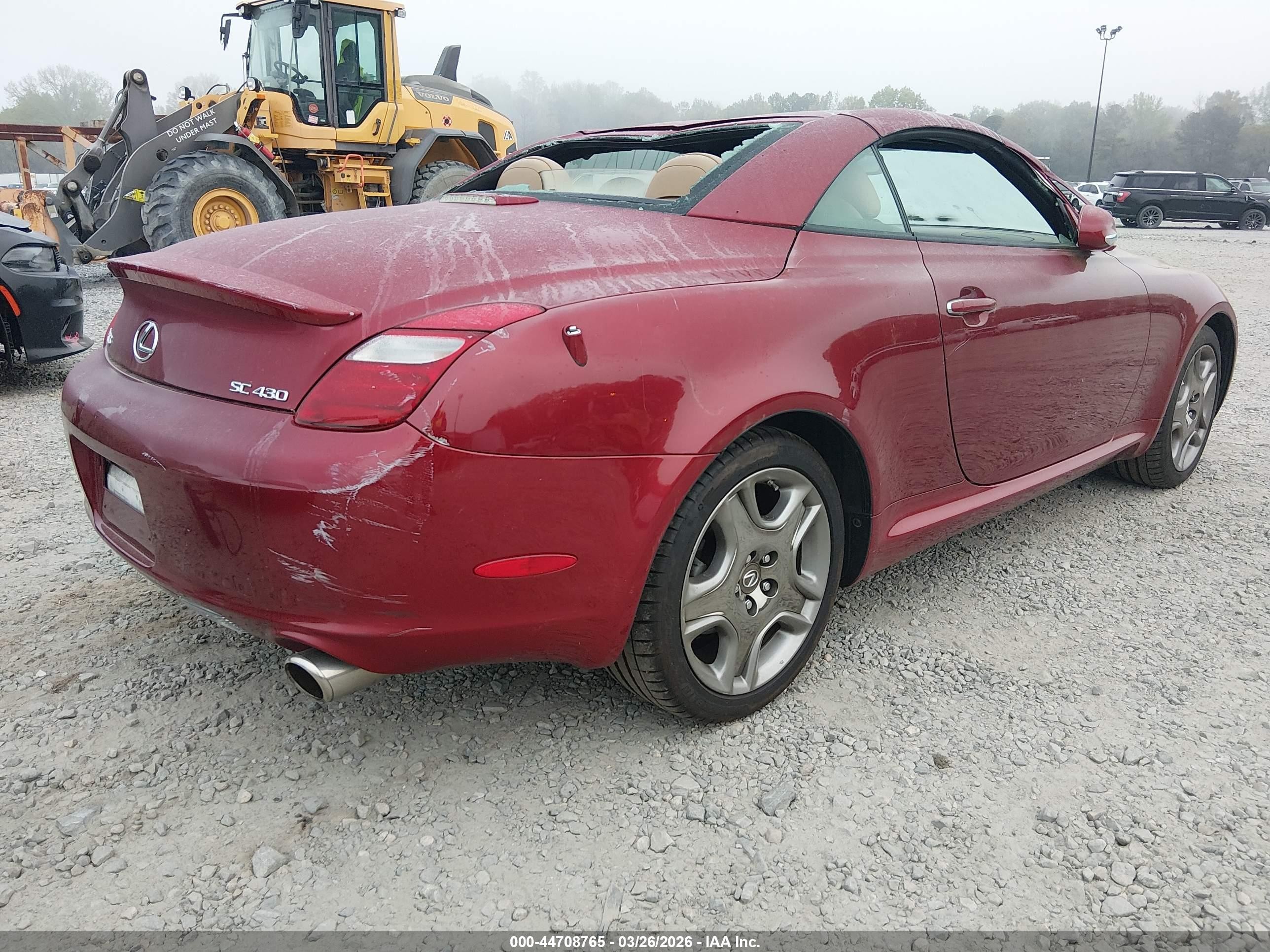 2008 Lexus Sc 430   Red vin: JTHFN45YX89016844