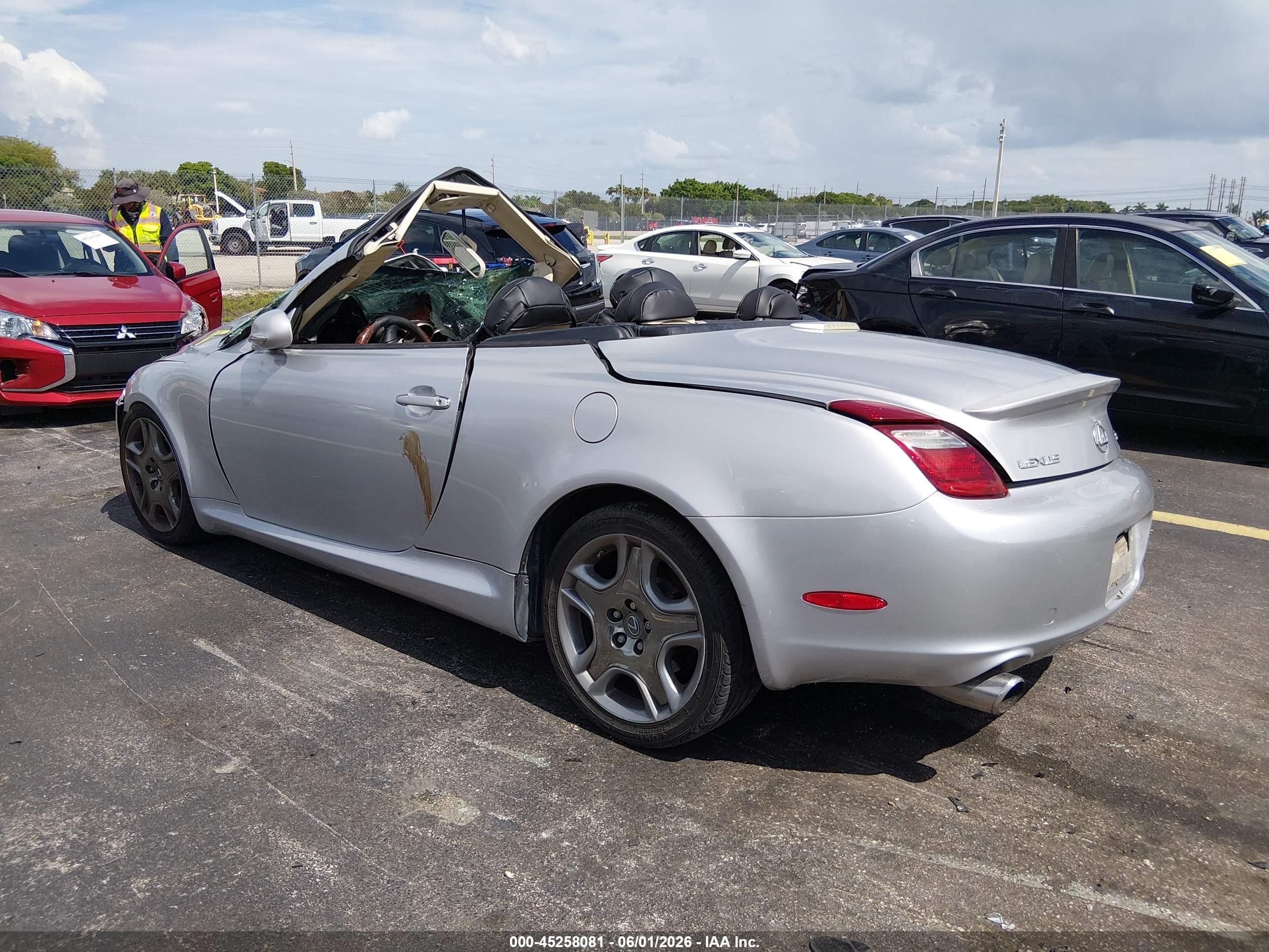 2008 Lexus Sc 430   Silver vin: JTHFN45YX89019274