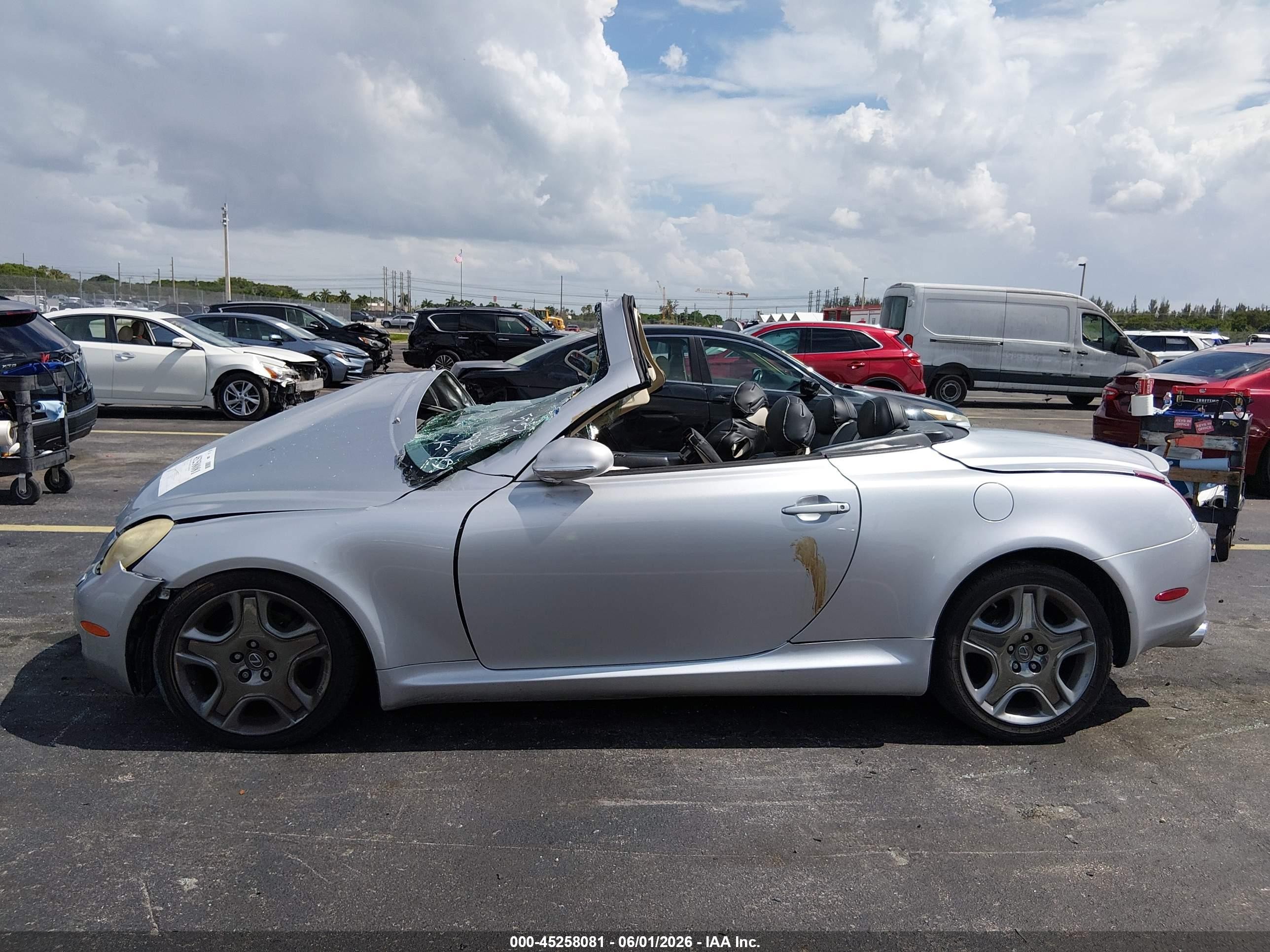2008 Lexus Sc 430   Silver vin: JTHFN45YX89019274