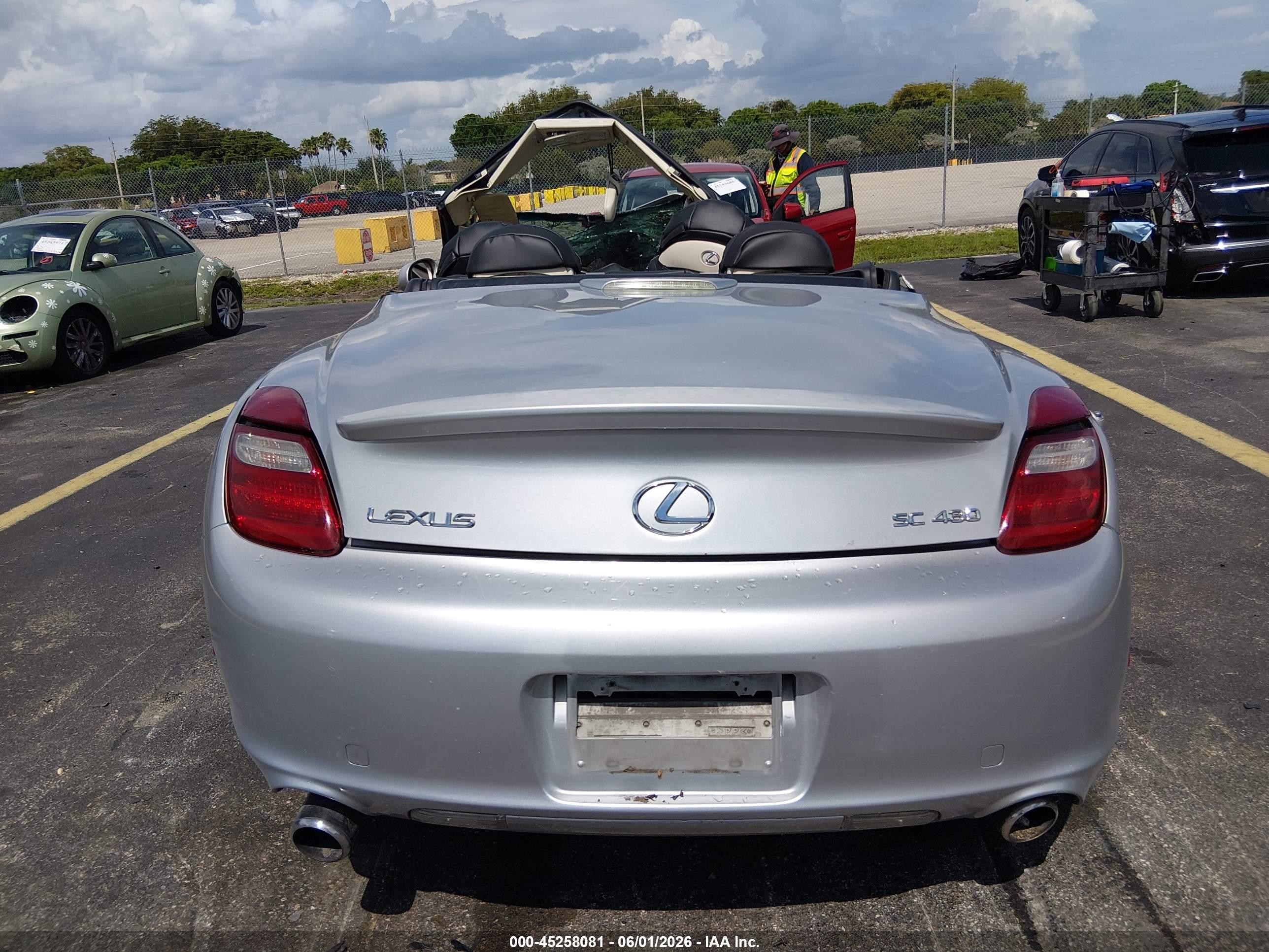 2008 Lexus Sc 430   Silver vin: JTHFN45YX89019274